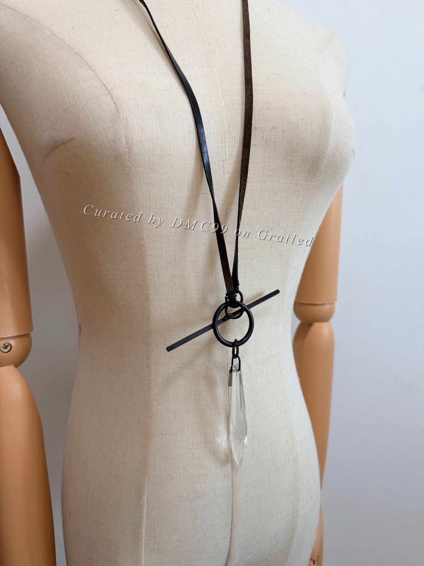 Ann Demeulemeester SS10 leather thorn necklace | Grailed