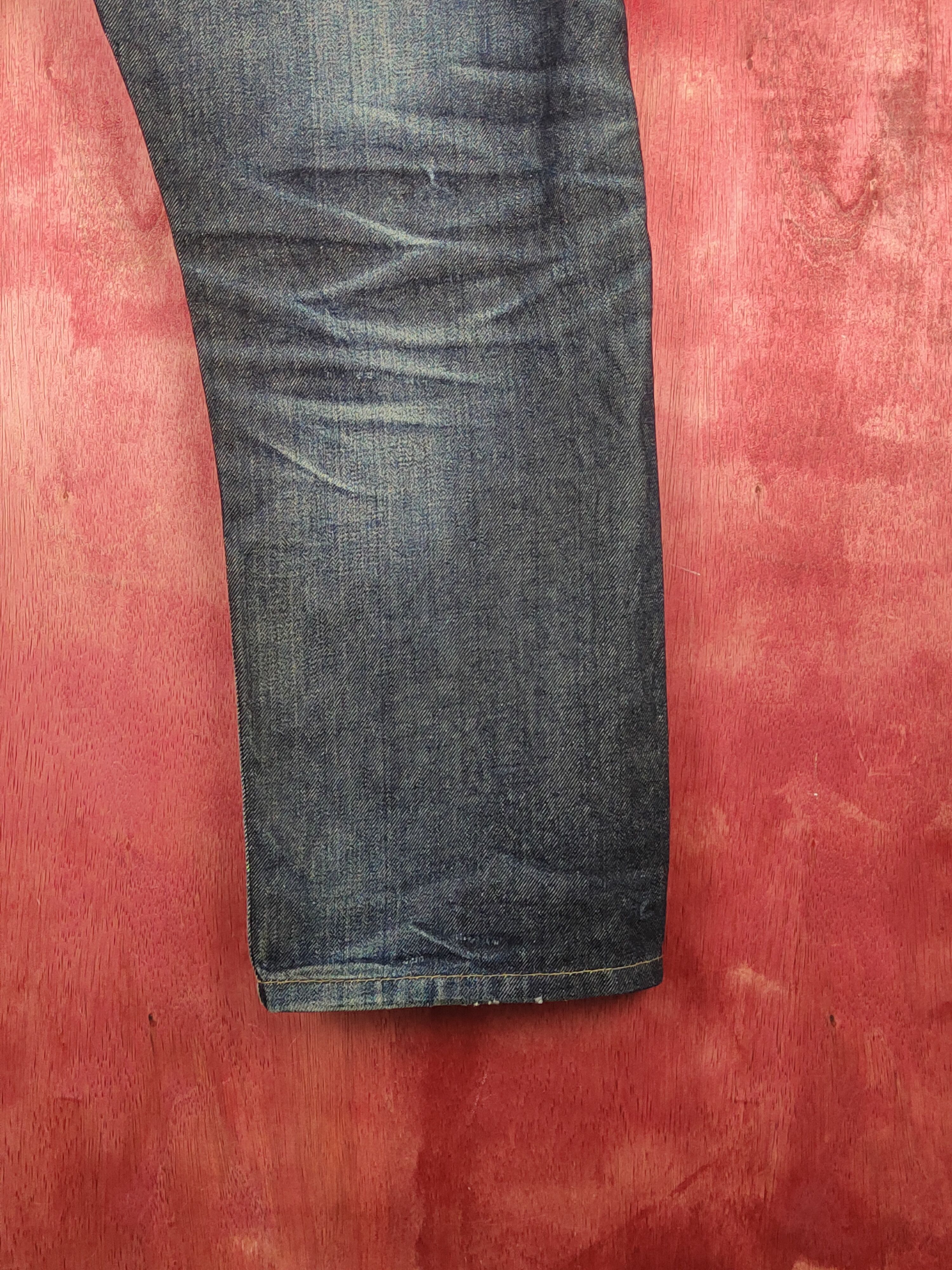 Japanese Brand Uniqlo Dark Blue Distressed Ripped Jeans #S1656 Size US 36 / EU 52 - 12 Thumbnail