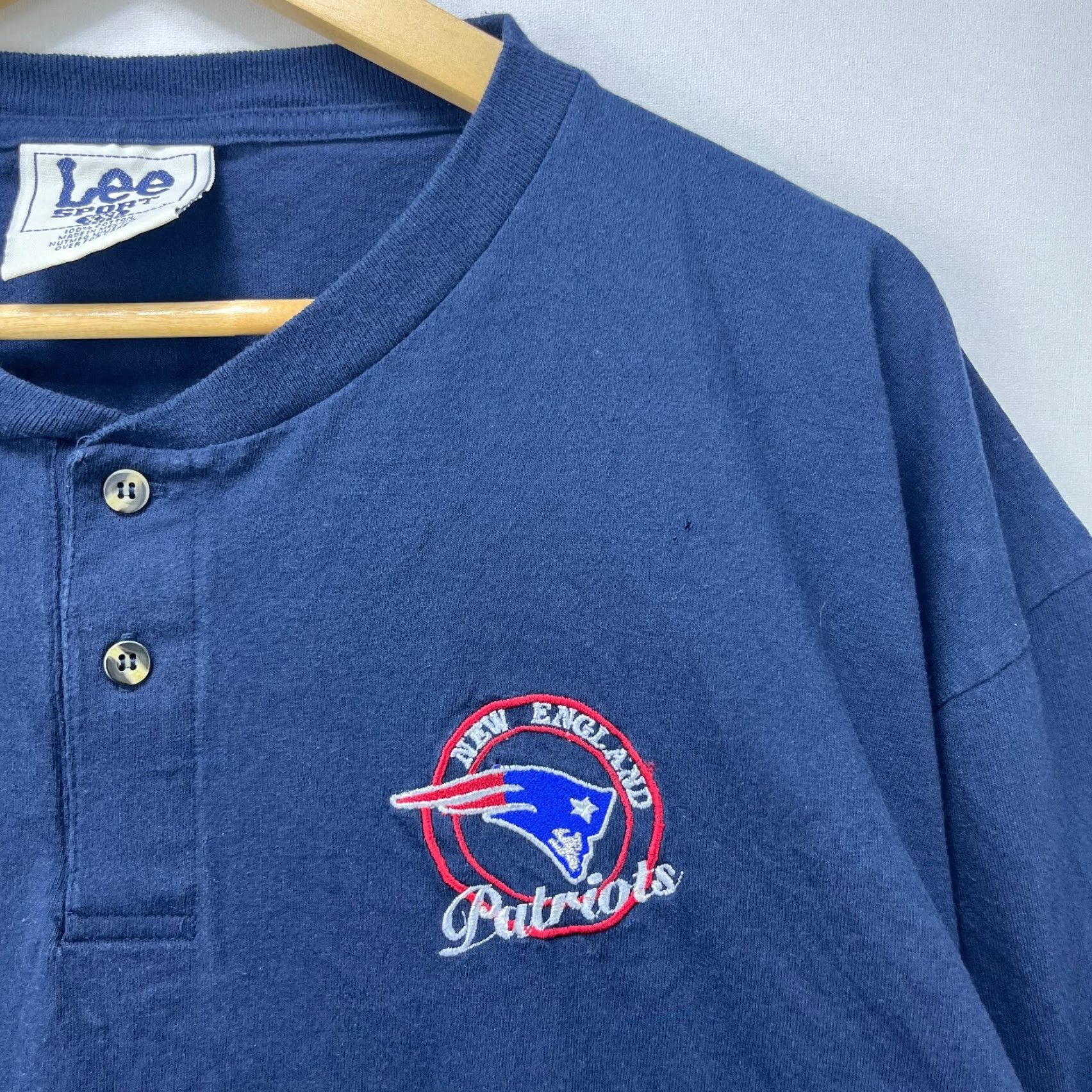 NFL VINTAGE NFL New England Patriots Long Sleeve Shirt 2XL Blue 90s Mens Camouflage T-Shirt Size US XXL / EU 58 / 5 - 3 Thumbnail