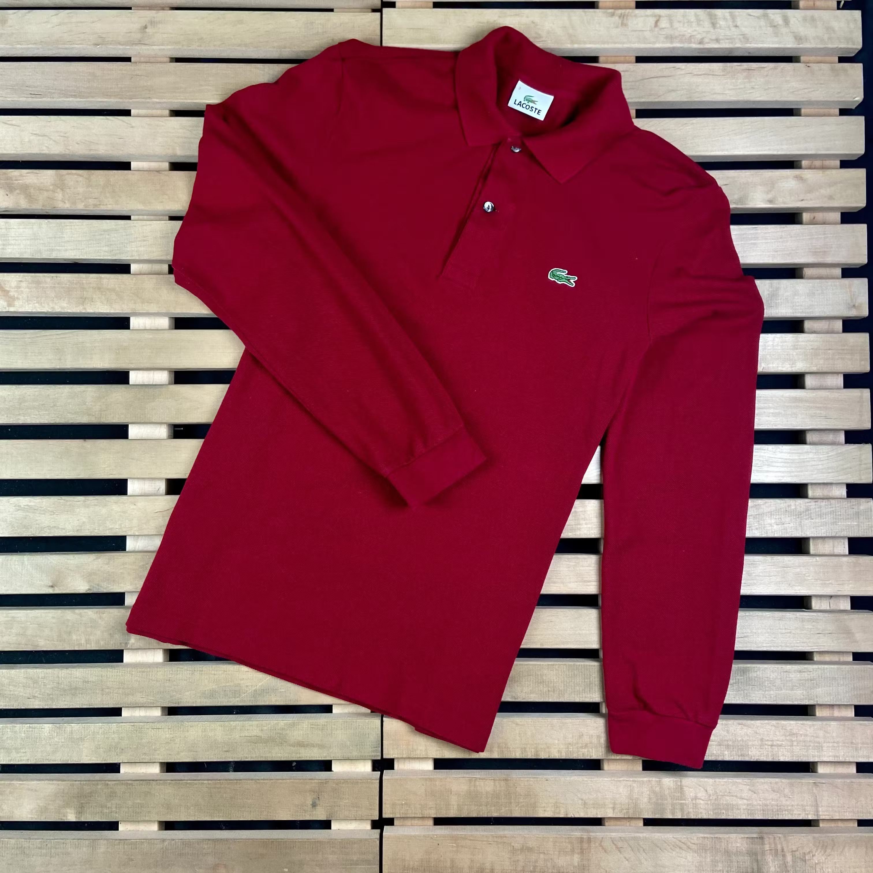 Lacoste × Vintage Mens Polo Long Sleeve Sweatshirt Lacoste Vintage Size M Size US M / EU 48-50 / 2 - 1 Thumbnail