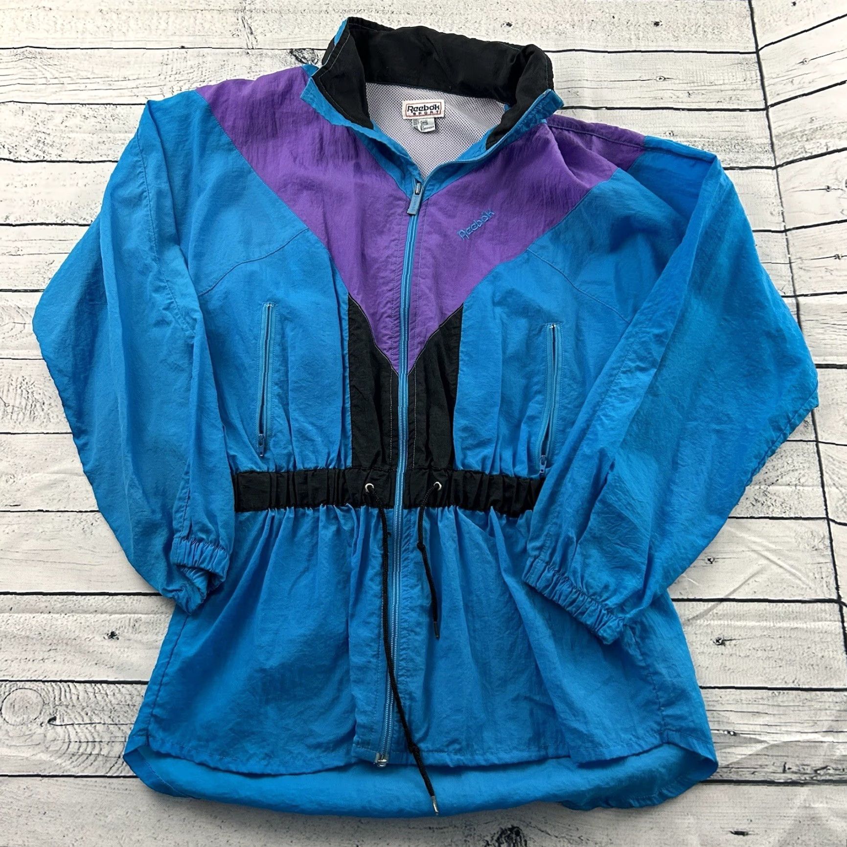 Reebok VINTAGE Reebok Sport Hooded Full Zip Jacket Men's M Blue Hoodie Jacket Mens M Blue Reebok Sport Windbreaker Baggy Sports Mens Medium Blue Size US M / EU 48-50 / 2 - 2 Thumbnail