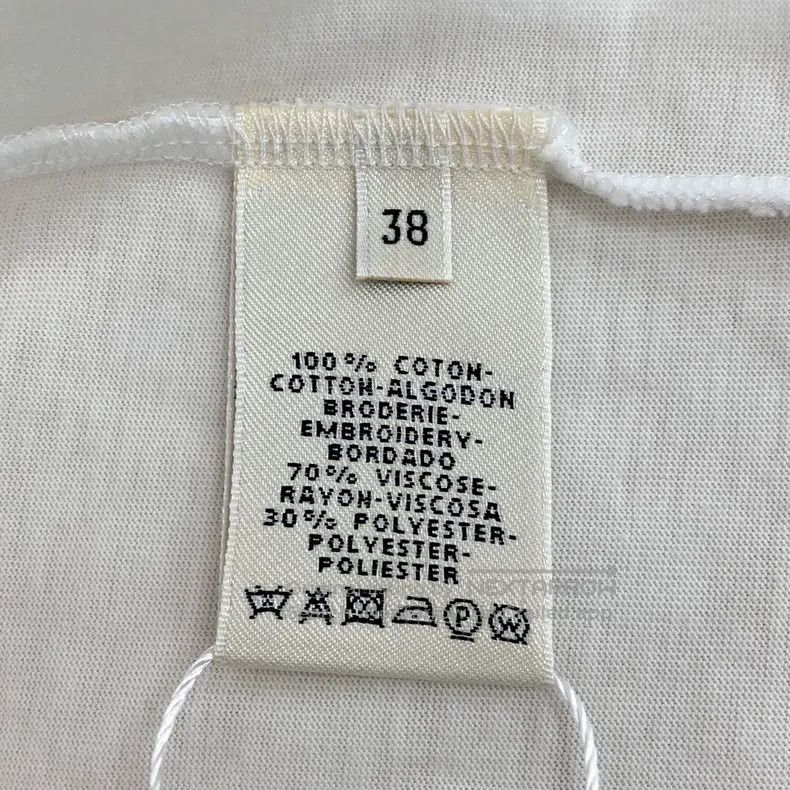Hermes Hermes White Pocket Embroidered Cotton Round Neck Short Sl Size XS / US 0-2 / IT 36-38 - 6 Thumbnail