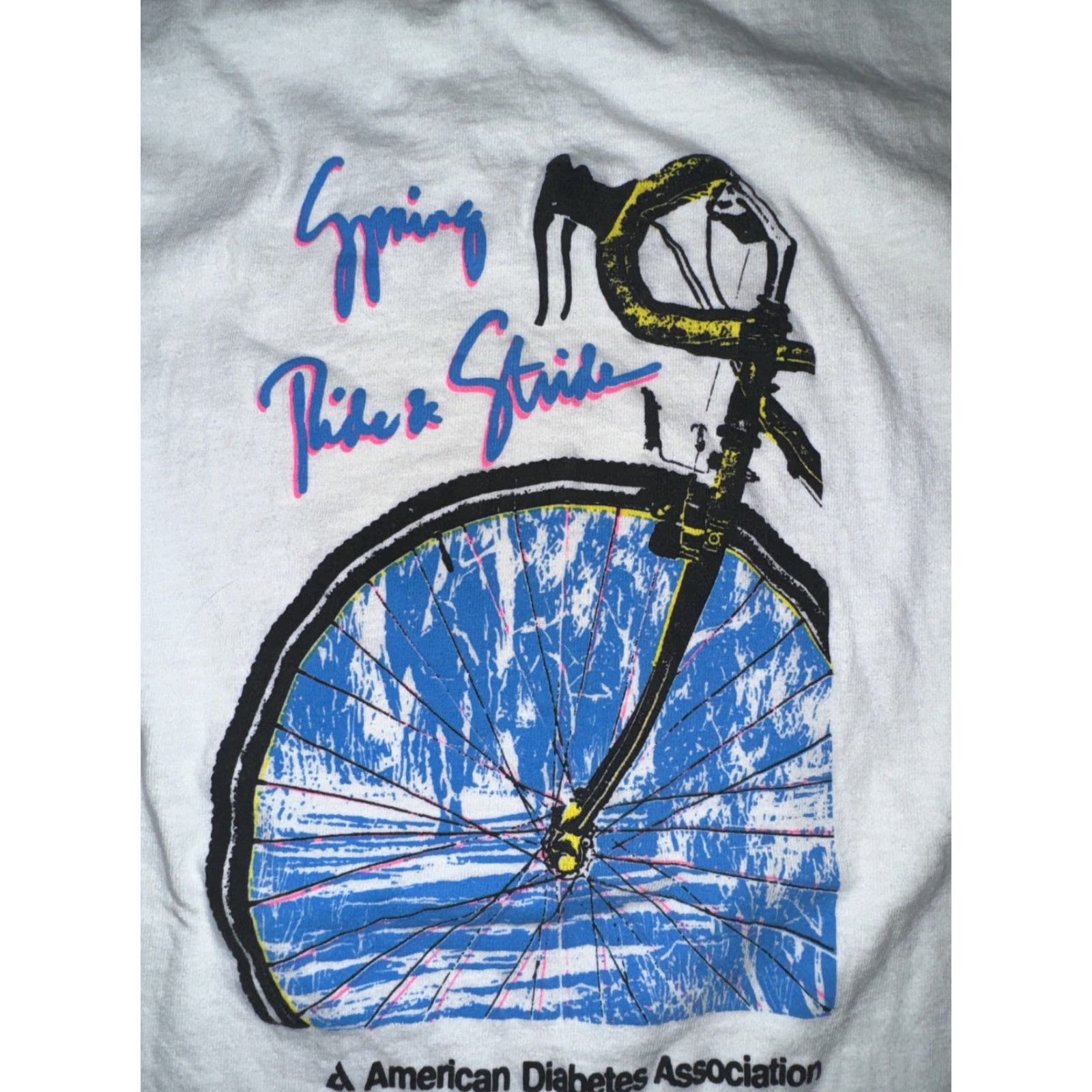 Vintage VINTAGE Coast Screenprinting T-Shirt White Small Mens 16x27.5 Single Stitch Stitch 90s Cycling Elementary? Size US S / EU 44-46 / 1 - 2 Thumbnail