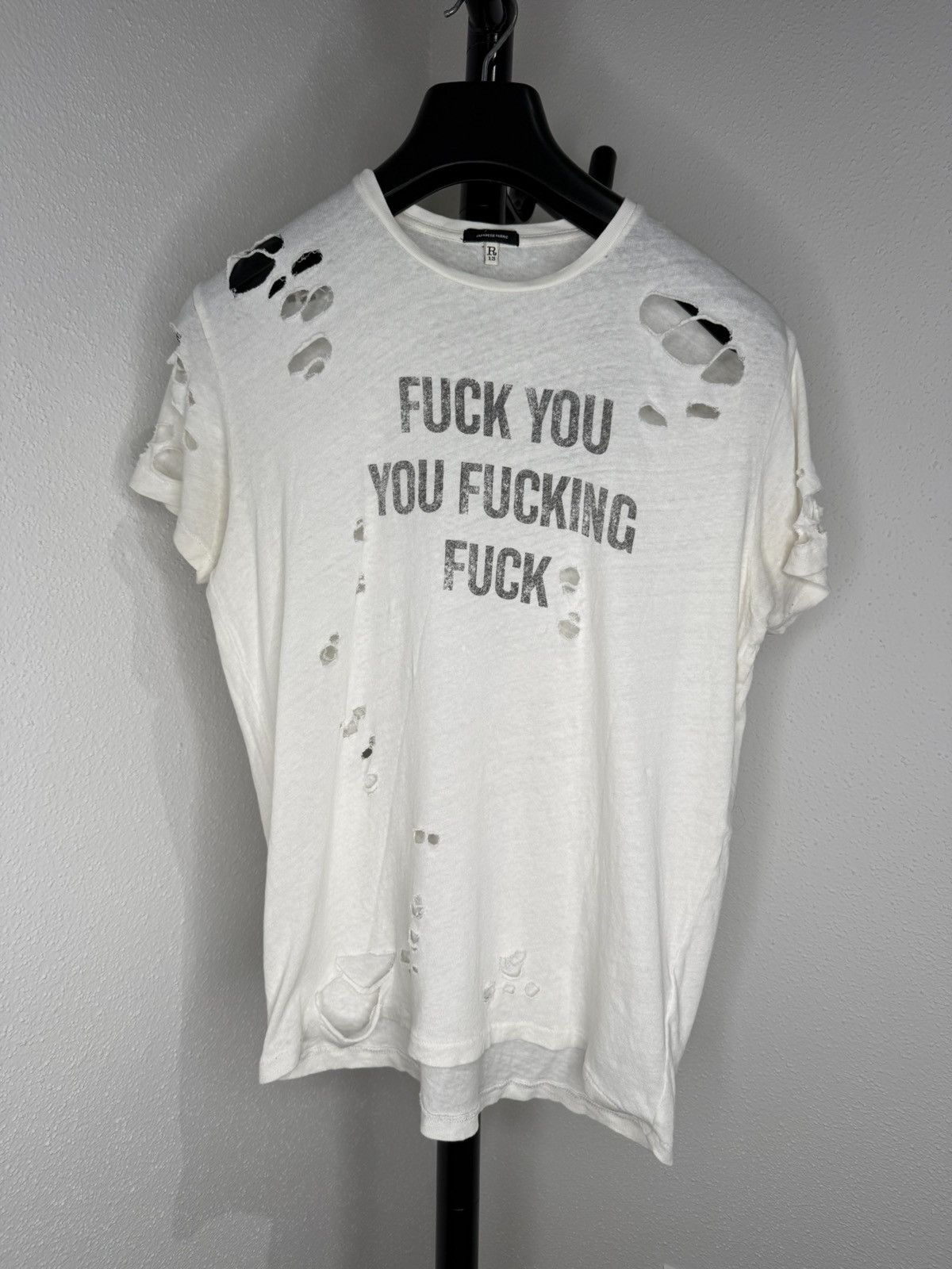R13 R13 F.U. Ripped Boy Tee Size M / US 6-8 / IT 42-44 - 1 Thumbnail