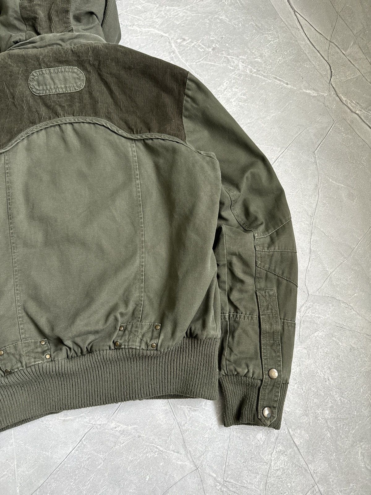 Japanese Brand 00s Fur Hood Corduroy Bomber Jacket Ifsixwasnine Japan style Size L / US 10 / IT 46 - 14 Thumbnail