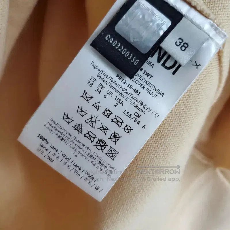 Fendi Fendi Yellow Wool Long Sleeve Knitted Sweater . Size S / US 4 / IT 40 - 3 Thumbnail