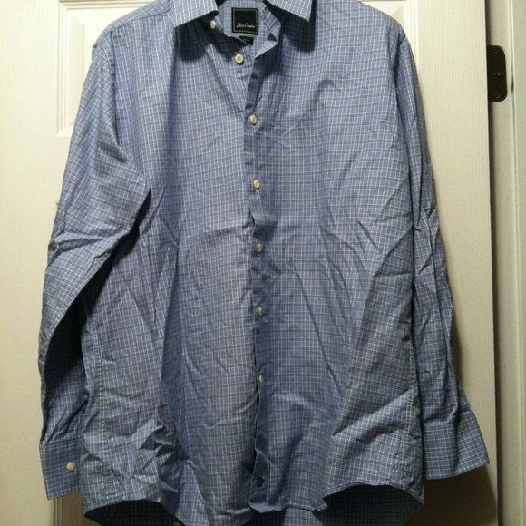 David Donahue DAVID DONAHUE MENS BLUE 100%COTTON DRESS SHIRT 17.5/34-35 Size US XL / EU 56 / 4 - 3 Thumbnail