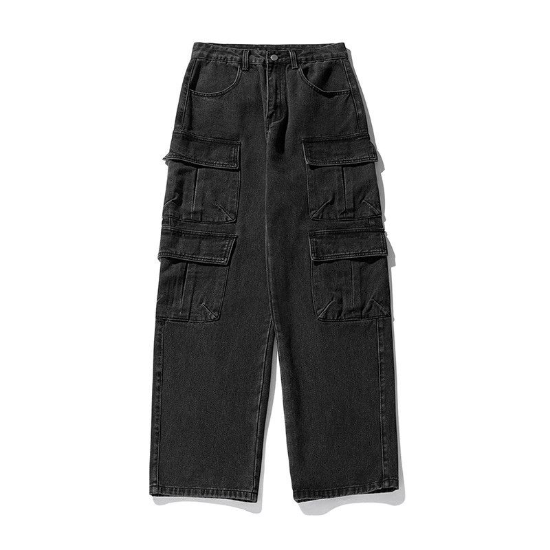 Baggy jeans with multiple pockets