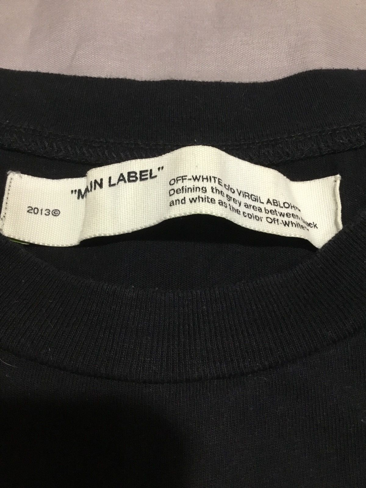 Off-White Off-White c/o Virgil Abloh Main Label T-Shirt Black Size US M / EU 48-50 / 2 - 6 Thumbnail