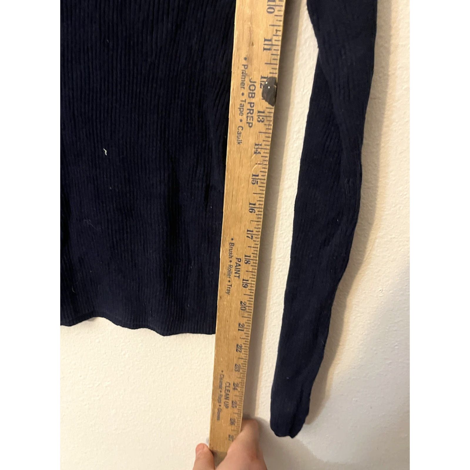 Banana Republic Banana Republic Sweater Women XS Black Rib Square Neck Knit Layering Size XS / US 0-2 / IT 36-38 - 4 Thumbnail