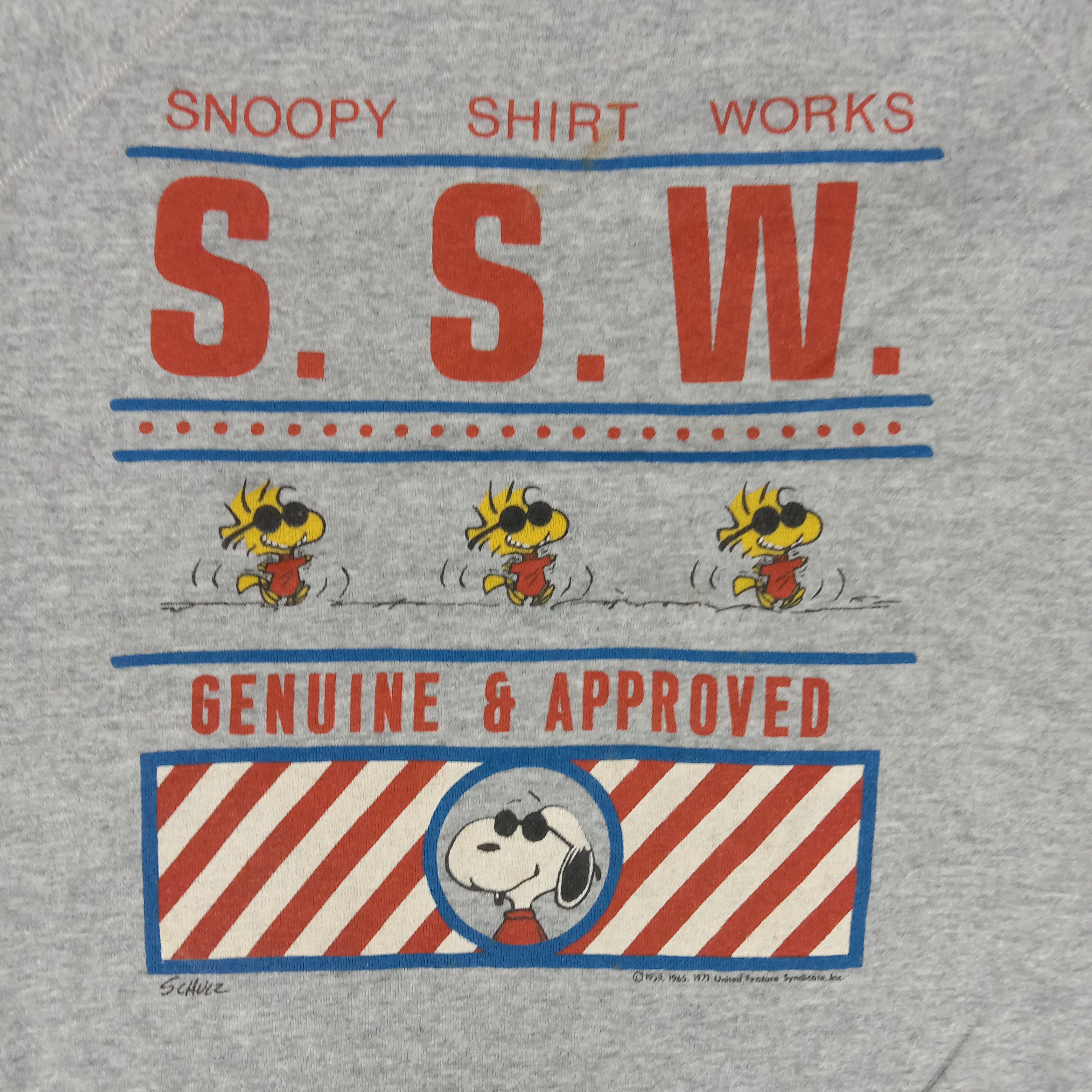 Peanuts × Vintage Vintage 90's Snoopy Shirt Works Streetwear Promo Sweatshirt Size US S / EU 44-46 / 1 - 2 Thumbnail