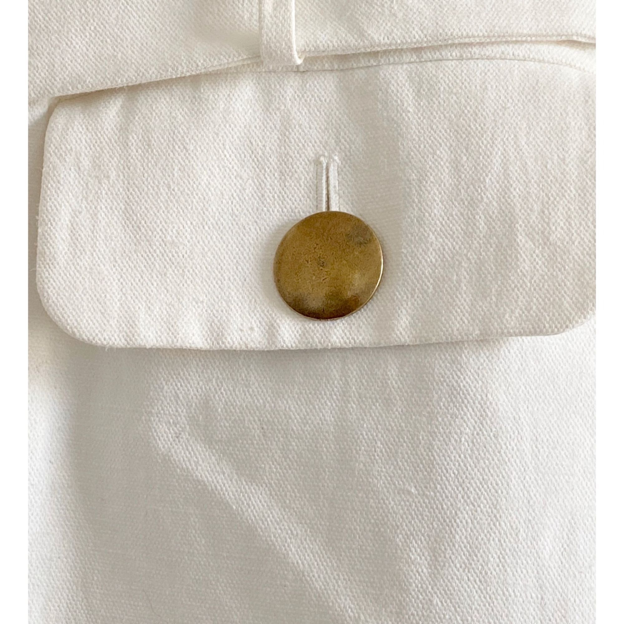 Chloe Chloe SS06 Linen Cotton Skirt Naturel FR40 Made in France Size 28" / US 6 / IT 42 - 9 Thumbnail