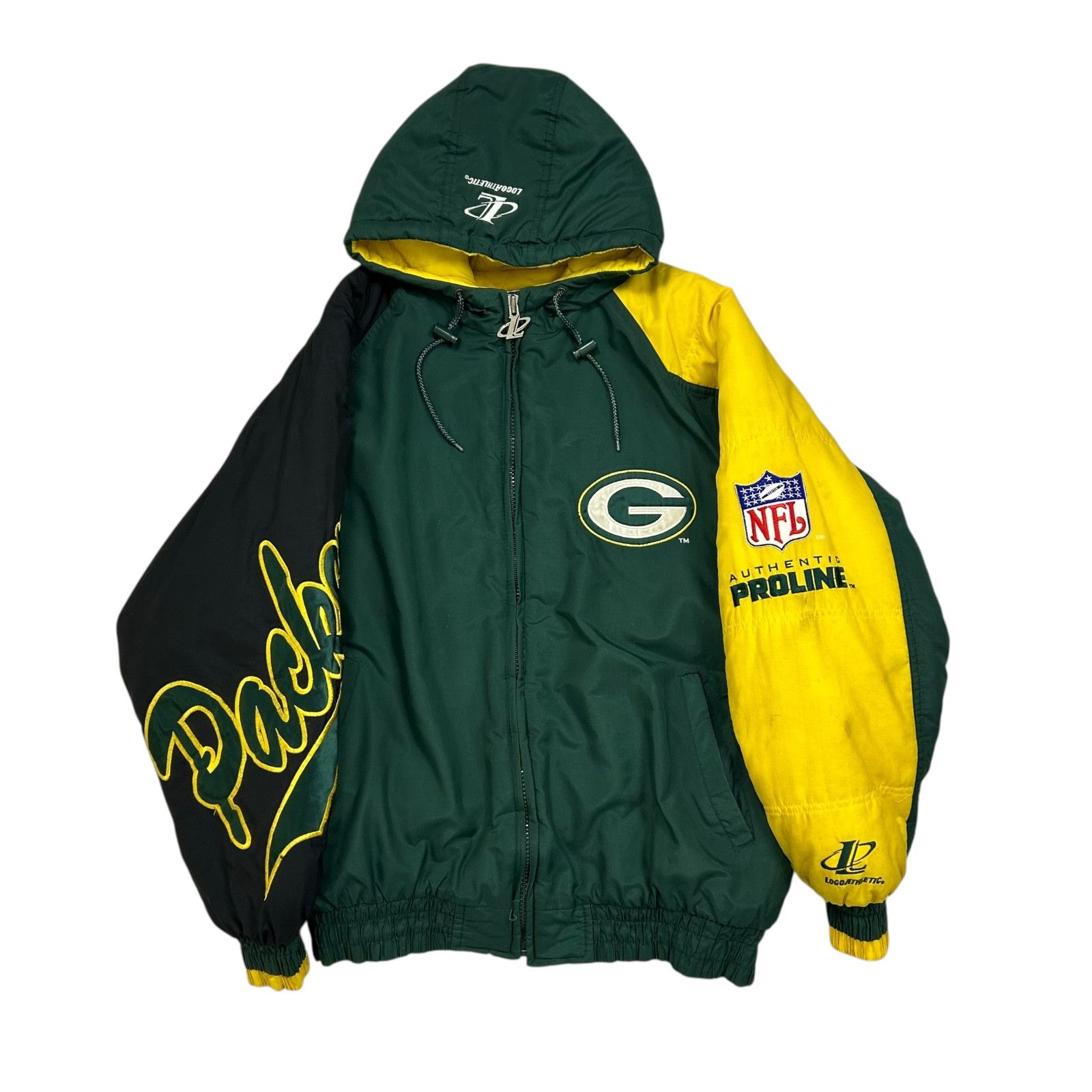 NFL VTG 90s GREEN BAY PACKERS LOGO ATHLETIC PUFFER JACKET Size US L / EU 52-54 / 3 - 1 Thumbnail