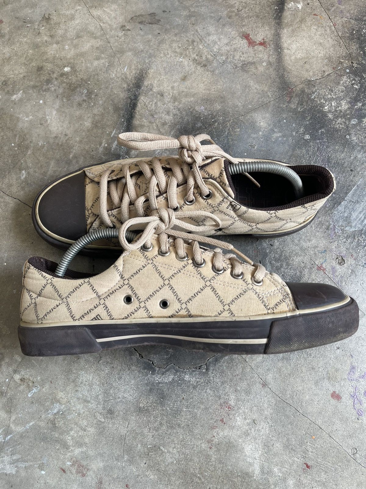 PPFM PPFM Monogram Low Top Sneakers Size US 10 / EU 43 - 1 Thumbnail