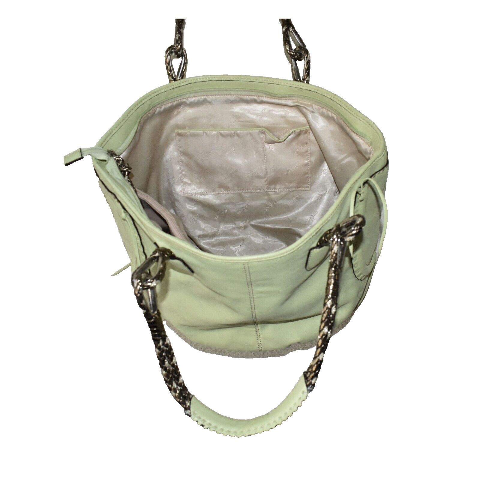 Other NWOT CROMIA Green Braided Bronze Handles Large Hobo Tote Bag Size ONE SIZE - 6 Thumbnail