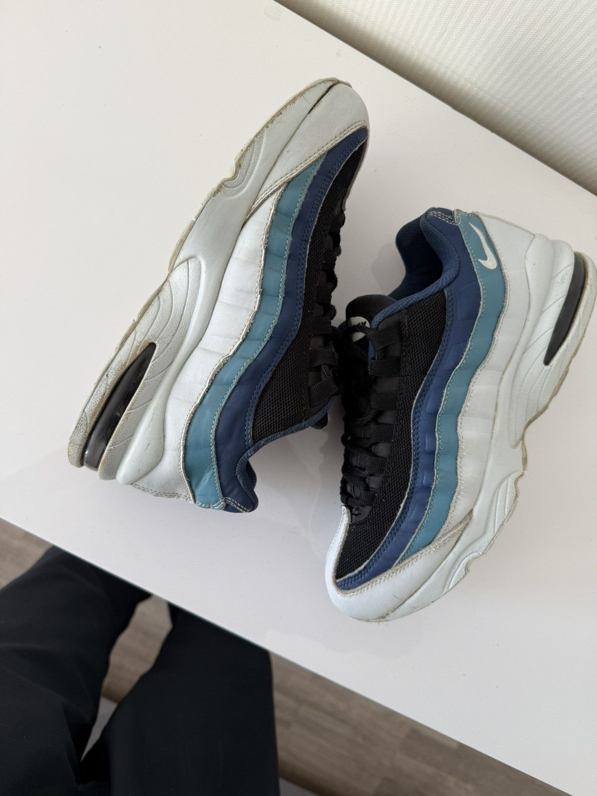 Nike Vintage Nike Air Max 95 Y2K Rare Drill Sk8 Ocean Sneakers Size US 7 / EU 40 - 13 Thumbnail