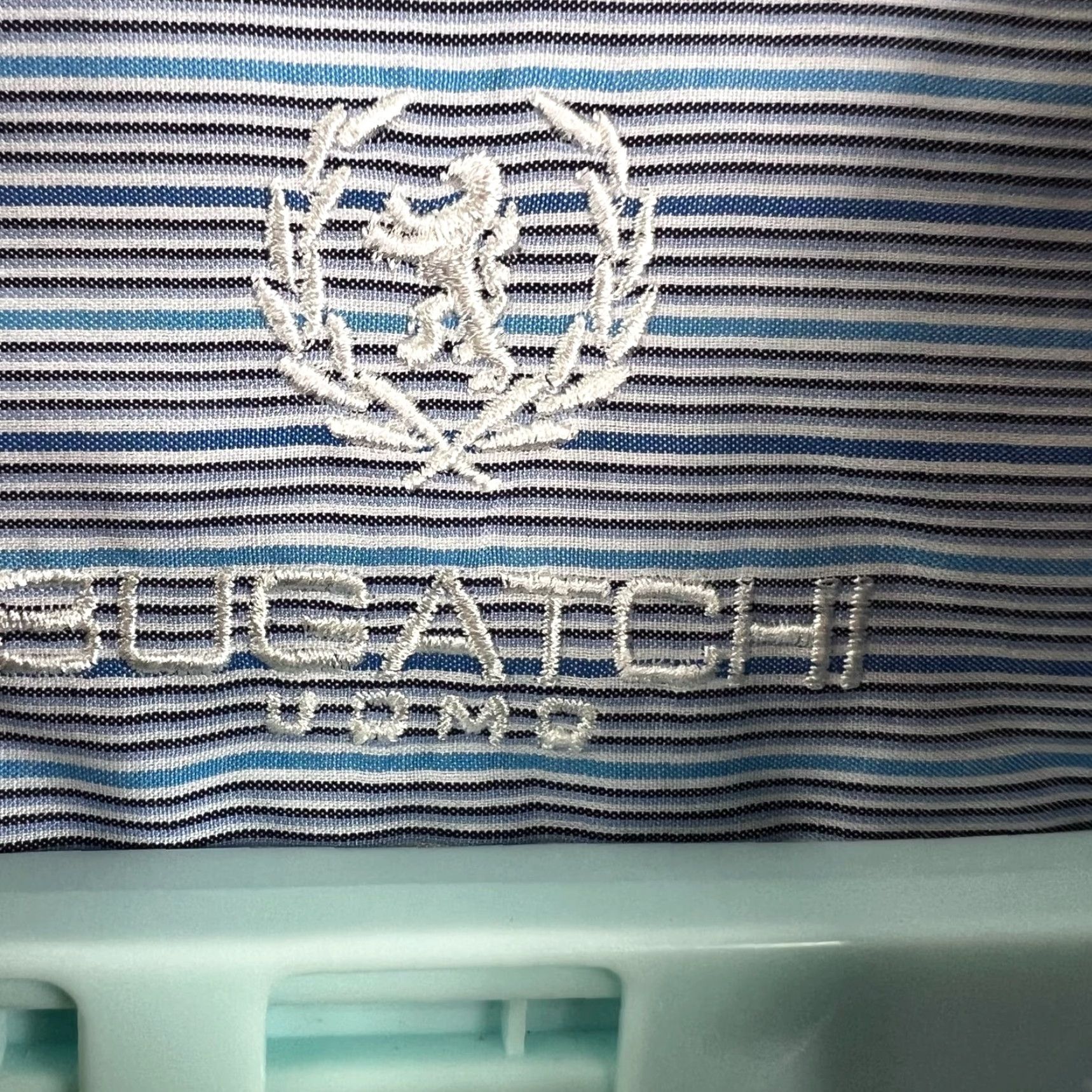 BUGATCHI BUGATCHI UOMO Striped Button-Up Shirt Mens Size 16.5 Blue Cotton Shirt Mens Regular Blue 16.5 34/35 Classic Colorful Designer Size US L / EU 52-54 / 3 - 6 Thumbnail