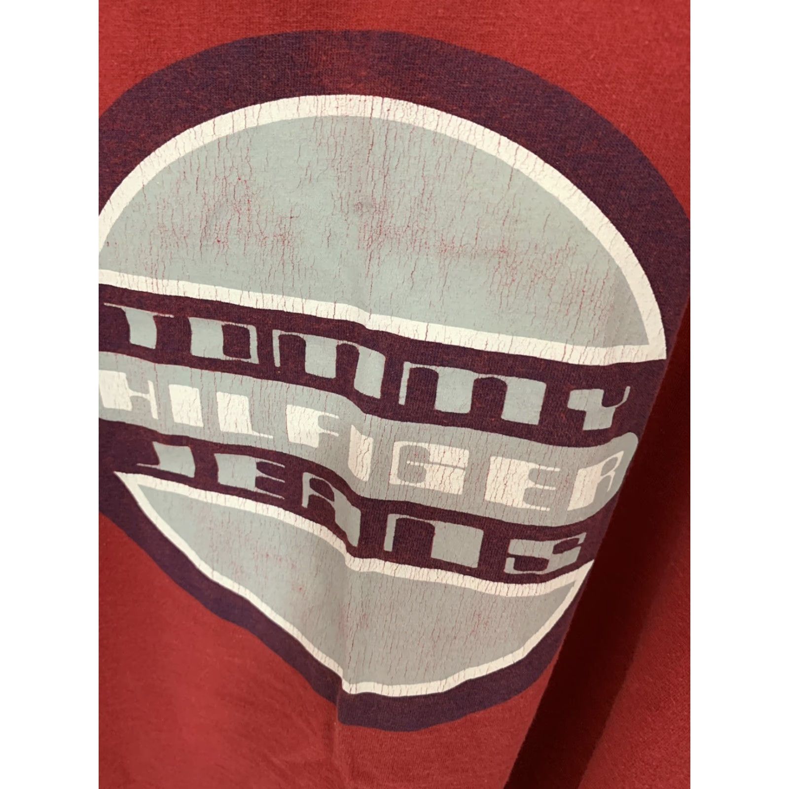 Tommy Hilfiger VTG 90s Tommy Hilfiger Jeans Spell Out Short Sleeve T Shirt Red Men's XL Shirt Graphic Tee Mens 90s Theme Size US XL / EU 56 / 4 - 3 Thumbnail