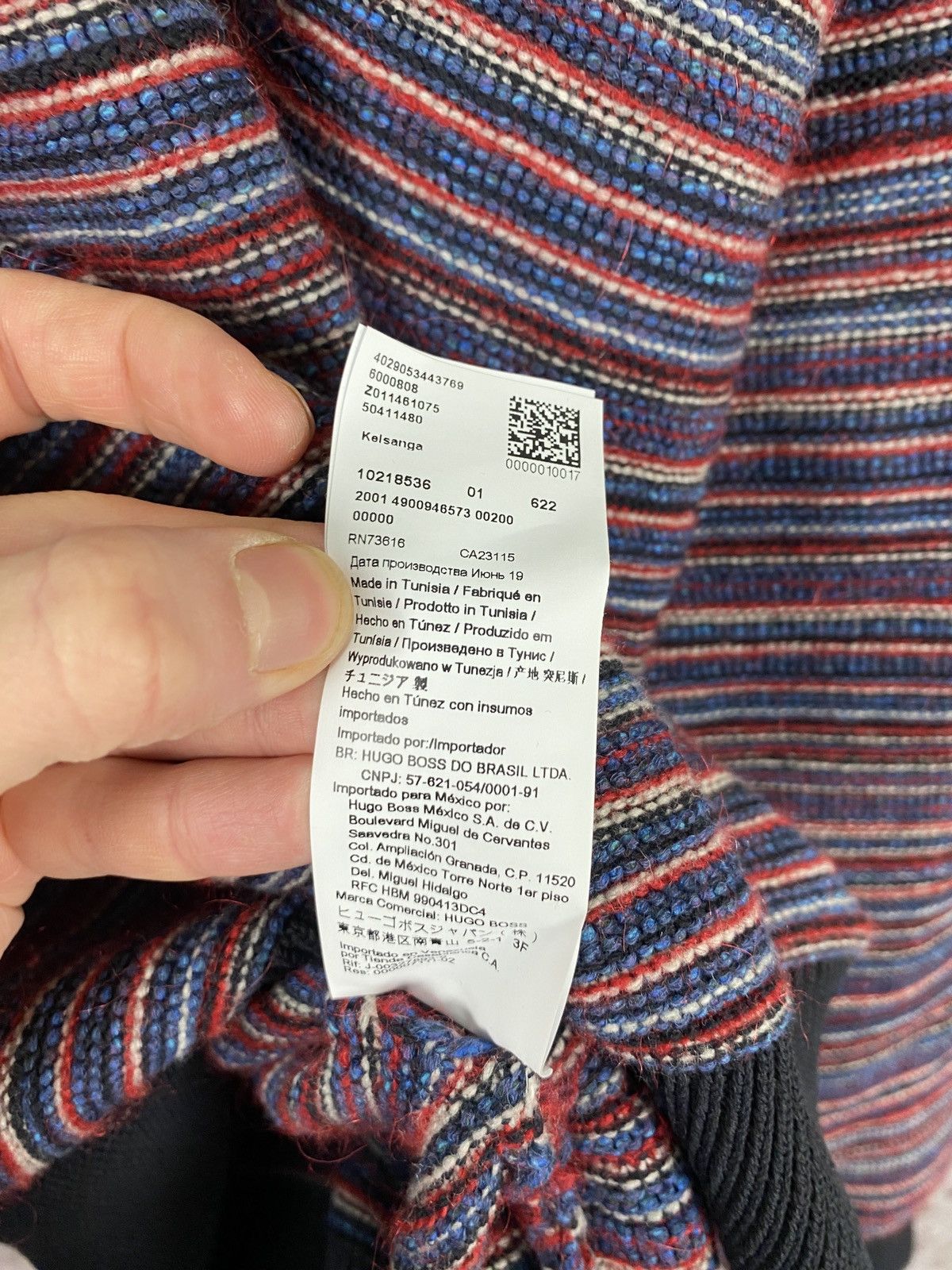 Hugo Boss Men’s Hugo Boss Sweatshirt Multicolor Striped Size L Size US L / EU 52-54 / 3 - 8 Thumbnail