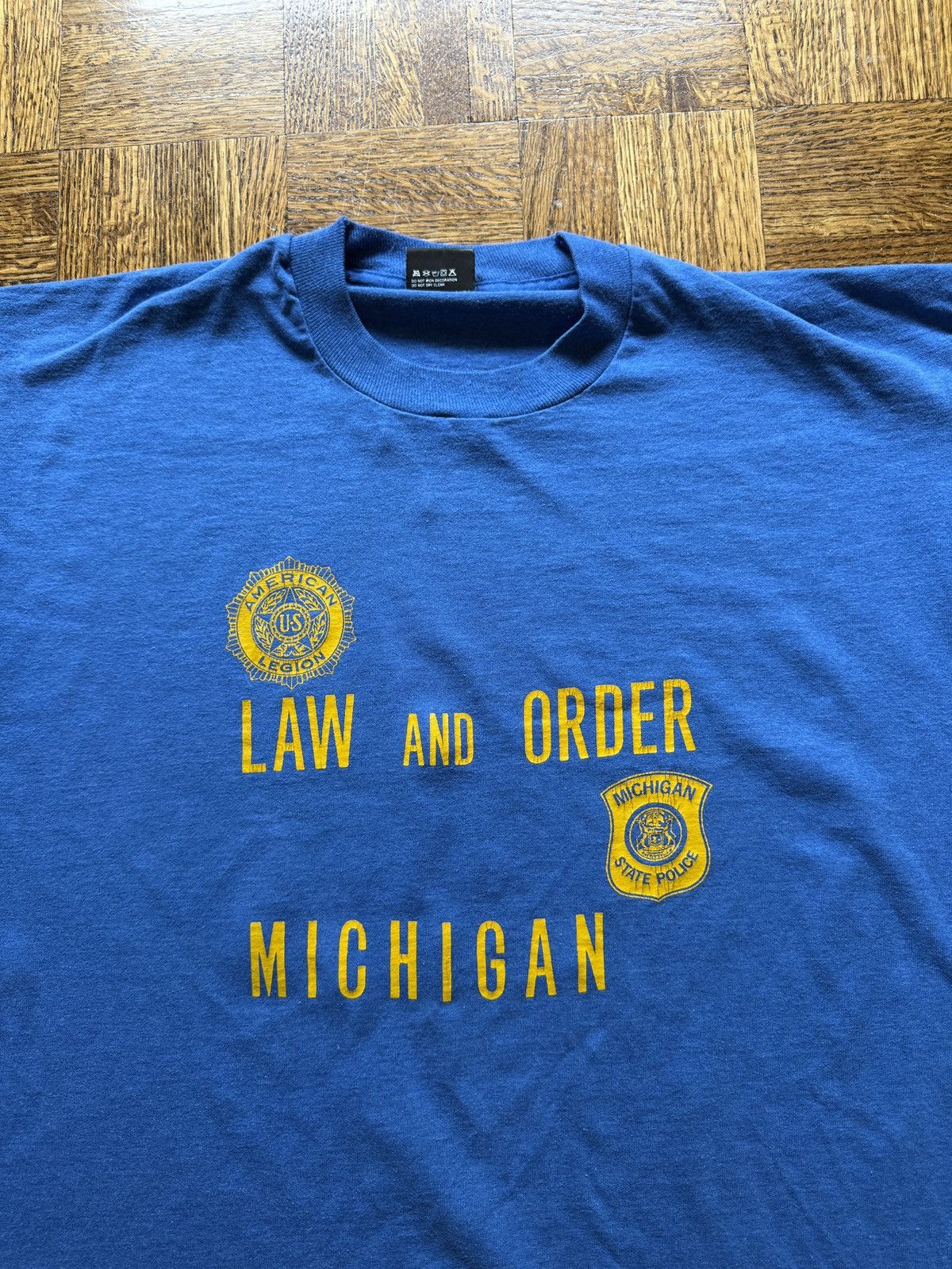 Vintage Vintage 90s Michigan State Police Law and Order Graphic Tee Size US XL / EU 56 / 4 - 3 Thumbnail