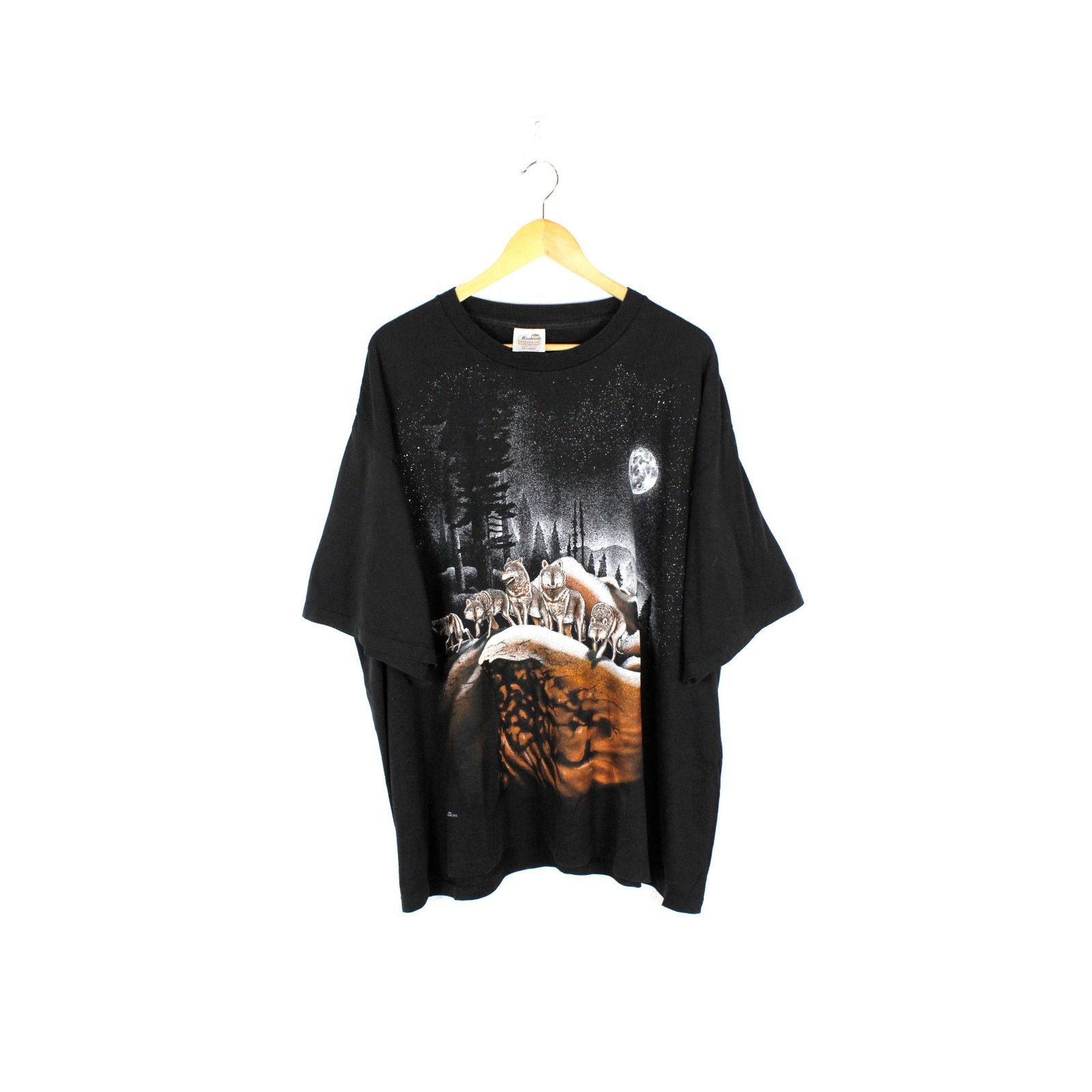 Vintage Vintage 90s Wolfs 3D Printed Graphic Tee T-shirt Made in USA Size US XXL / EU 58 / 5 - 1 Thumbnail