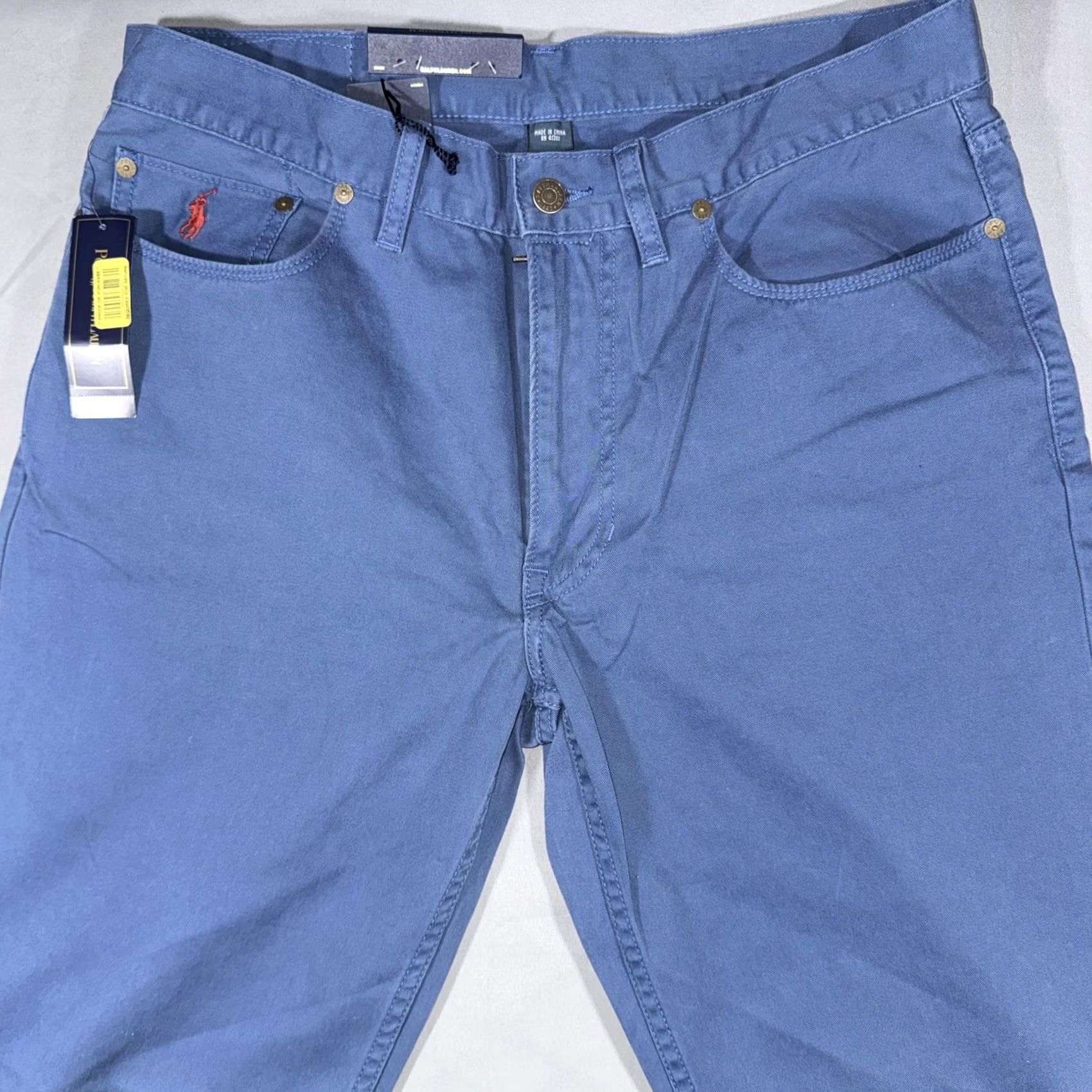Polo Ralph Lauren Polo Ralph Lauren Chino Mens 34x34 Blue Straight Fit 5 Pocket Pants Size US S / EU 44-46 / 1 - 5 Thumbnail