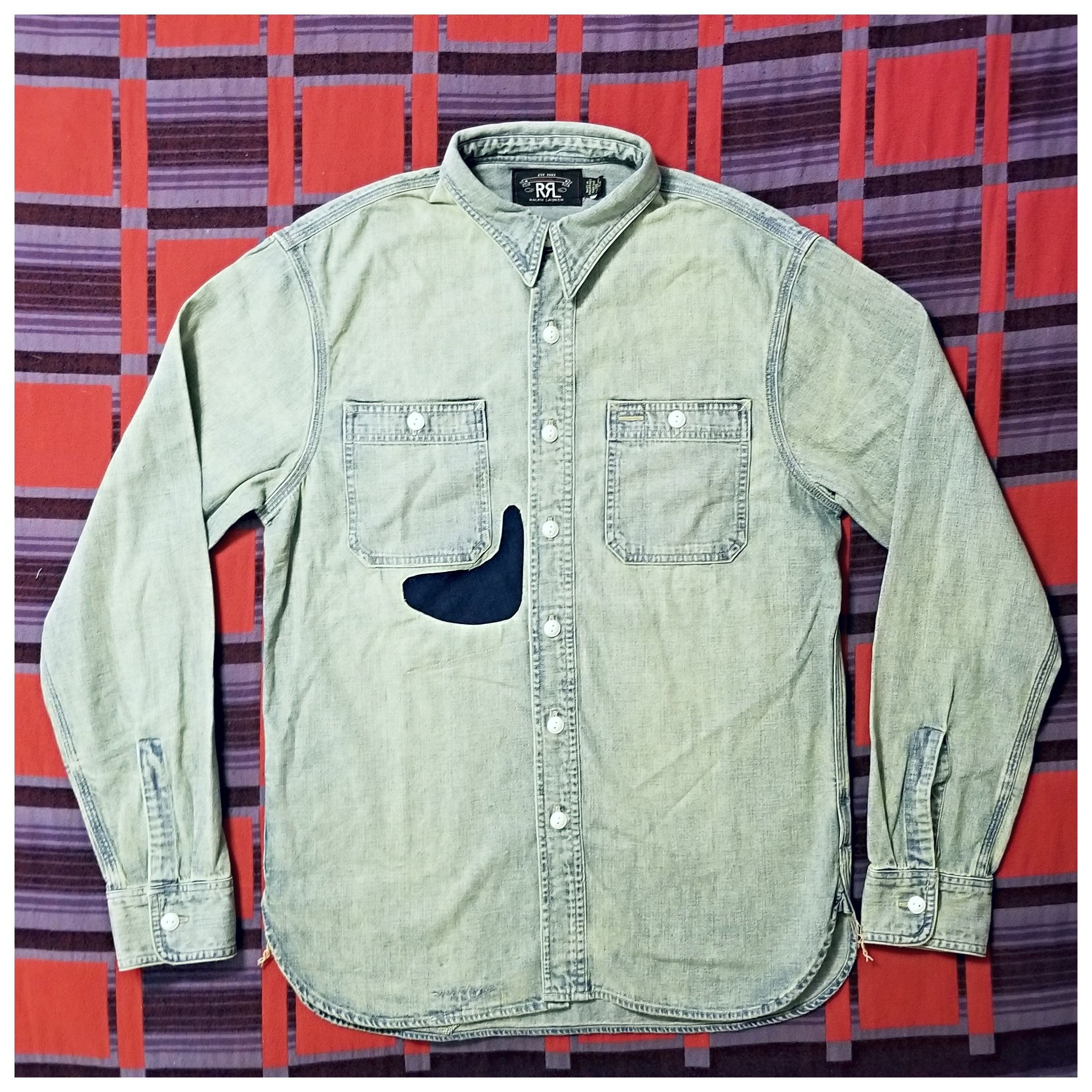 RRL Ralph Lauren DOUBLE RL RALPH LAUREN RRL DENIM SHIRT- MEN'S SIZE SMALL Size US S / EU 44-46 / 1 - 3 Thumbnail