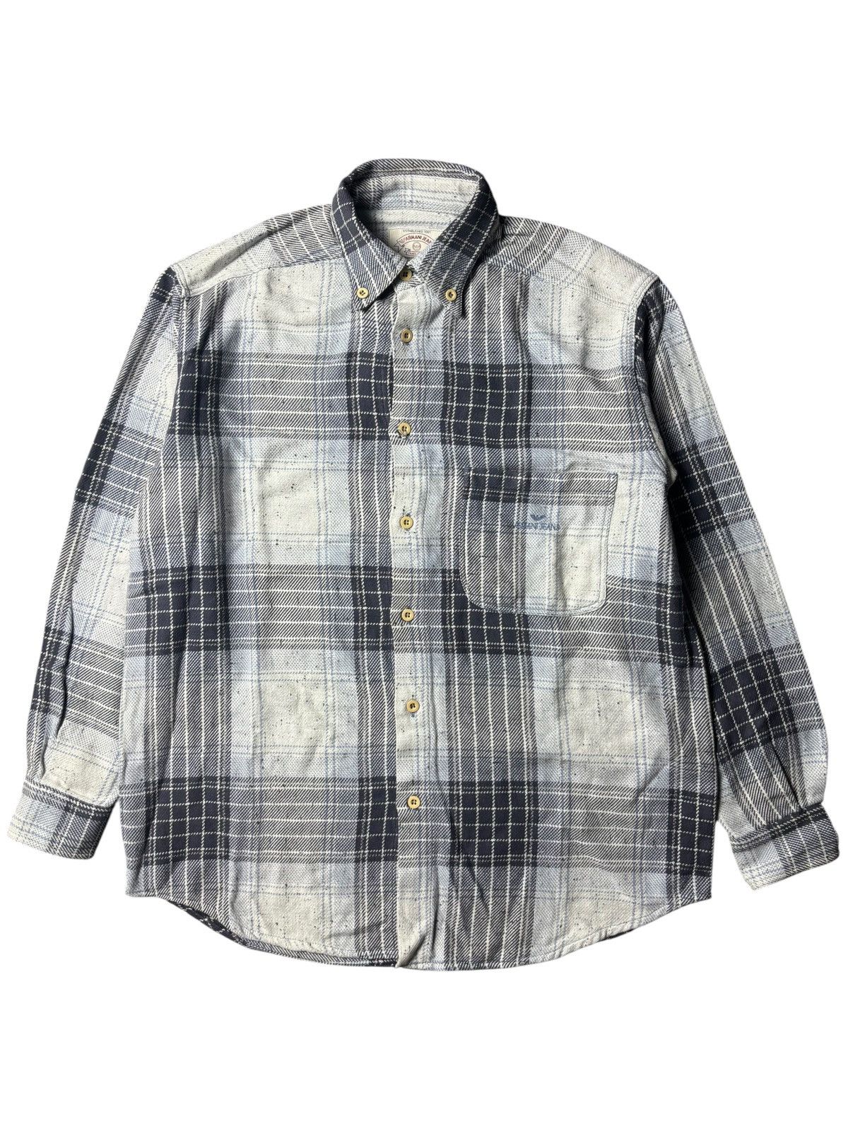 Armani 1990s Armani Jeans Flannel Harvard Shirt Size US L / EU 52-54 / 3 - 1 Thumbnail