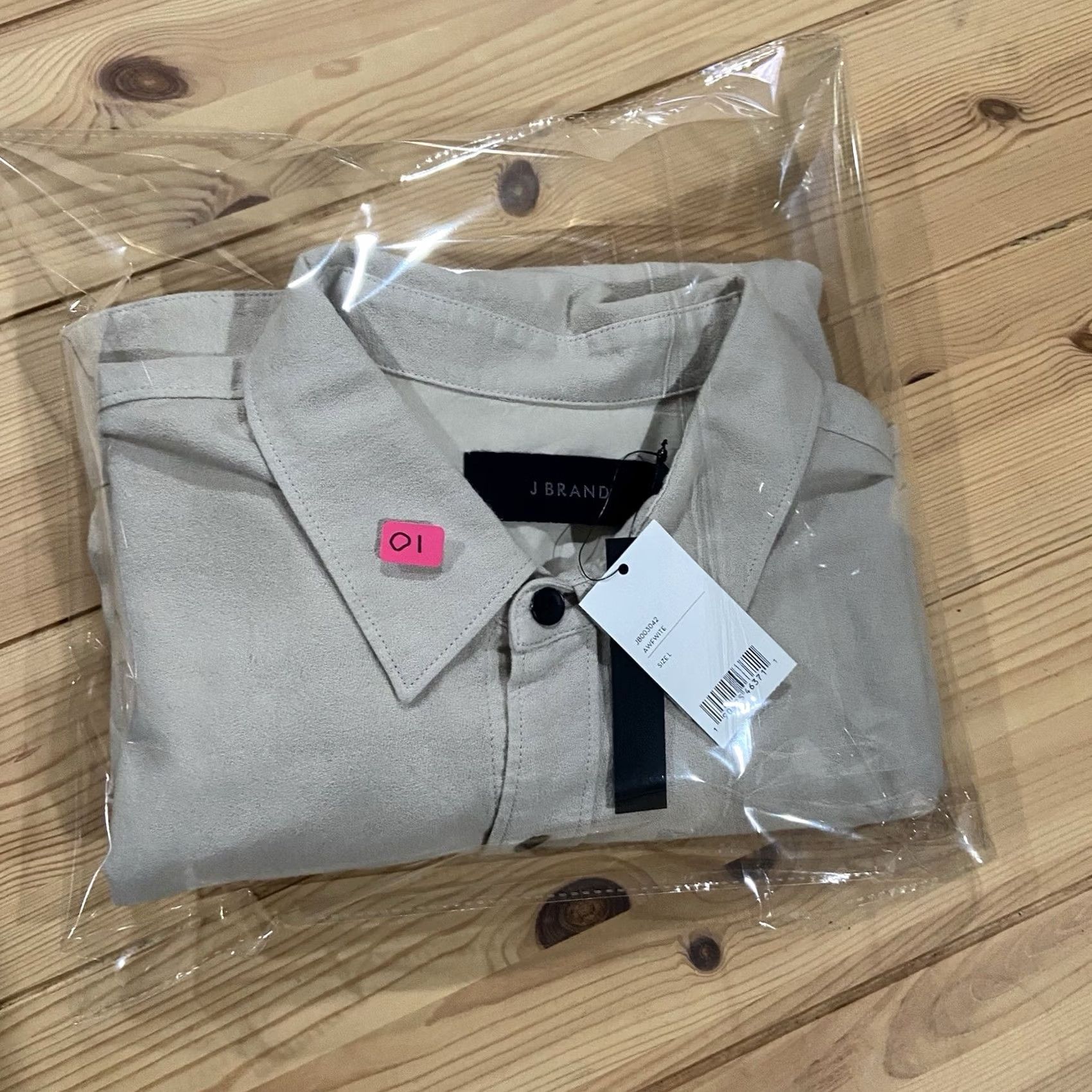 J Brand J Brand Mens Awf White Tertium Long Sleeve Cotton Crepe Shirt L NWT Size US L / EU 52-54 / 3 - 7 Thumbnail