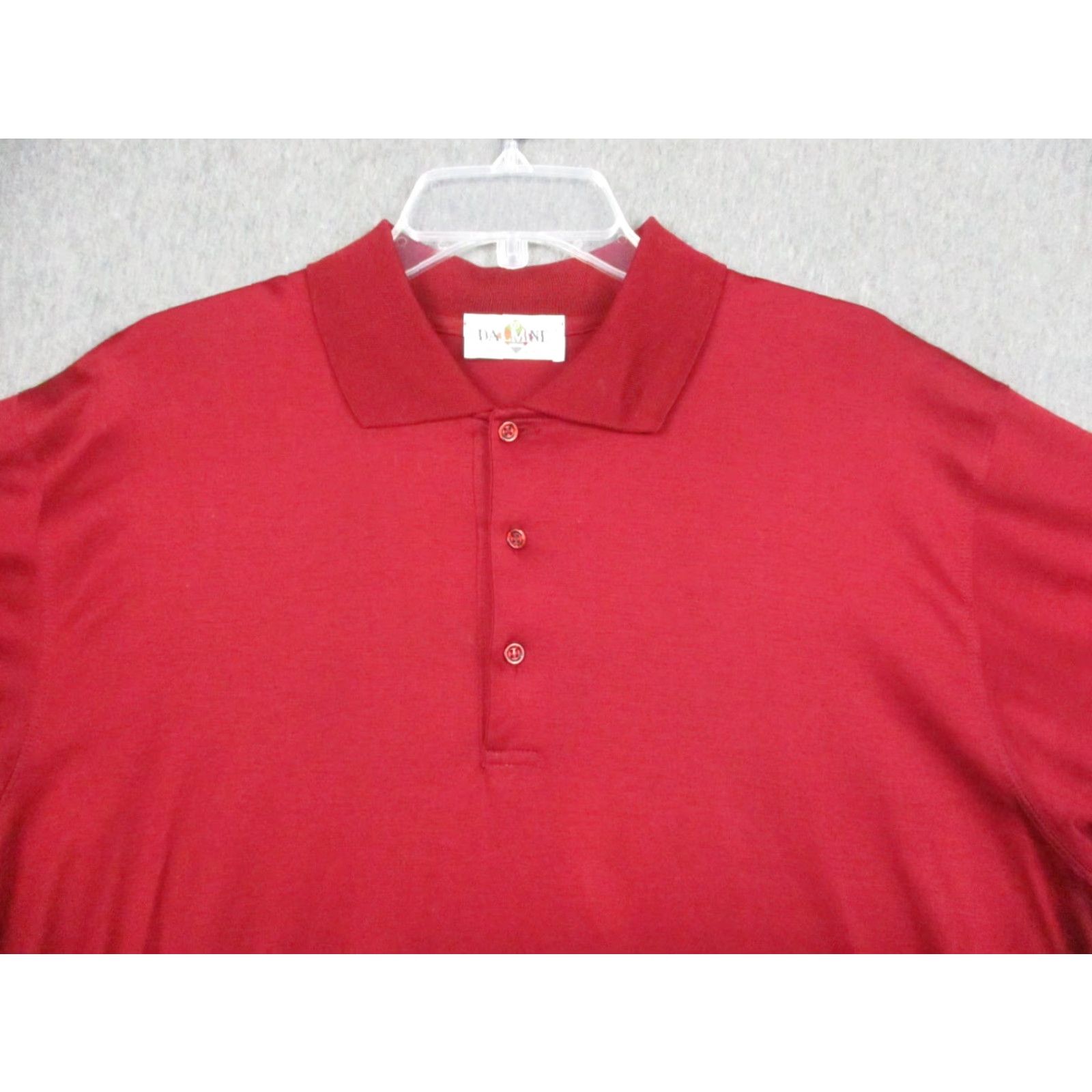 Vintage Dalmine Uomo Polo Shirt Lightweight Mens XL Italy Burgandy Size US XL / EU 56 / 4 - 3 Thumbnail