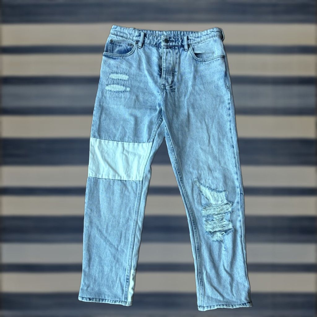 Ksubi VINTAGE Ksubi Jeans Mens 34x25 Blue Distressed Patch Tapered Punk 90s Slim City Gothic Short Description: Fair Condition Size US 34 / EU 50 - 1 Thumbnail