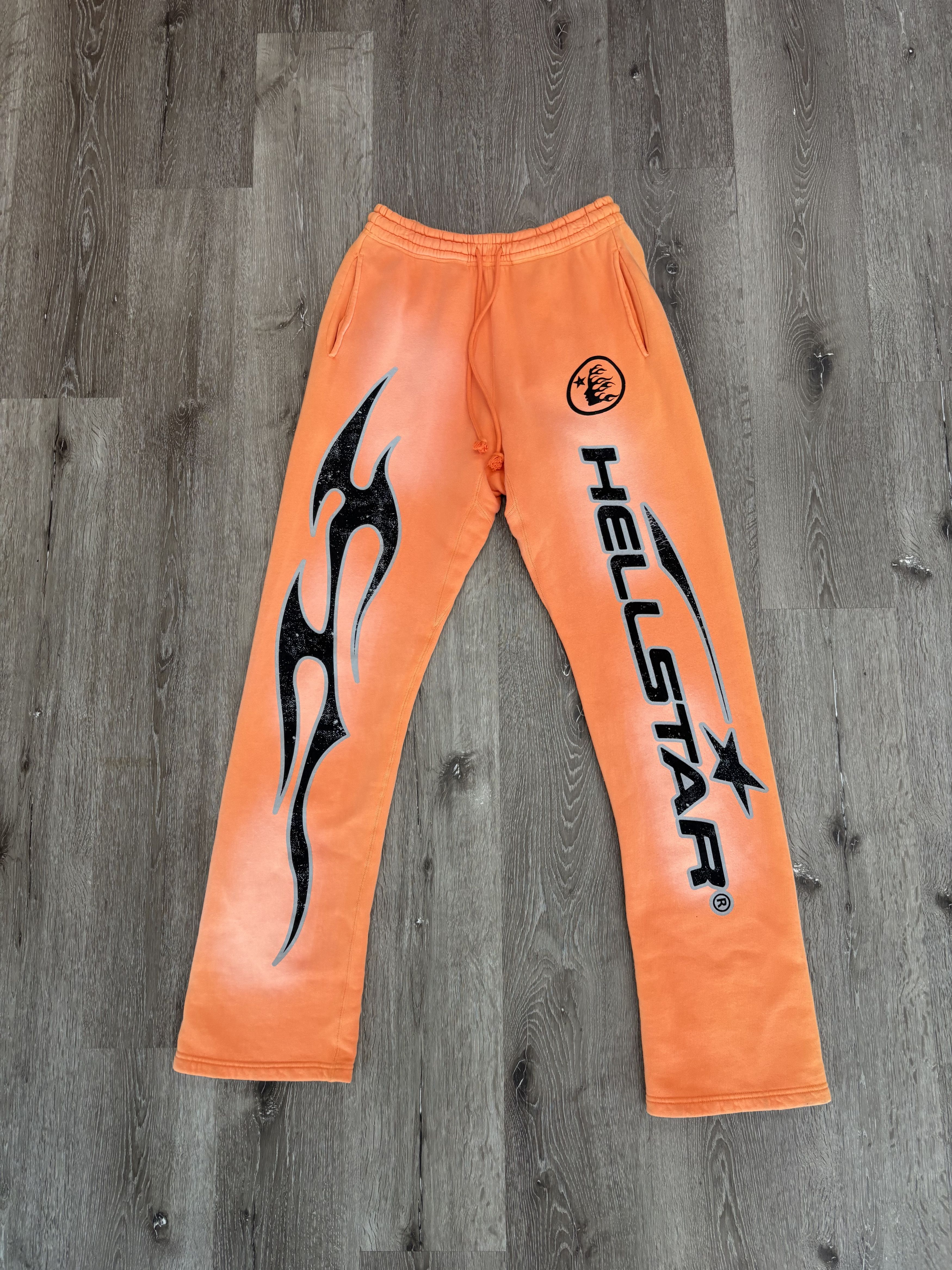 HELLSTAR Hellstar "Fire Orange" Flare Bottom Sweatpant Orange Dye Size US 34 / EU 50 - 1 Thumbnail