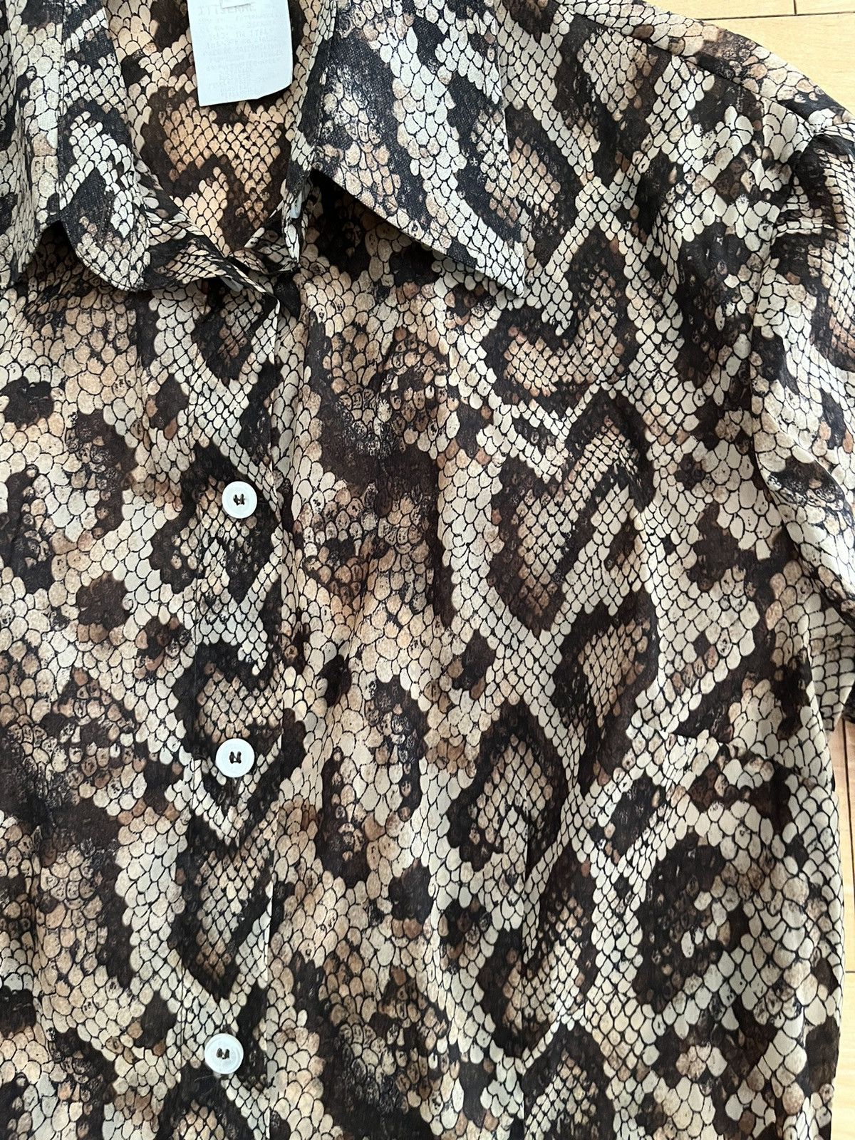 Dolce & Gabbana Dolce & Gabbana mesh Python Button up Shirt Size L / US 10 / IT 46 - 3 Thumbnail