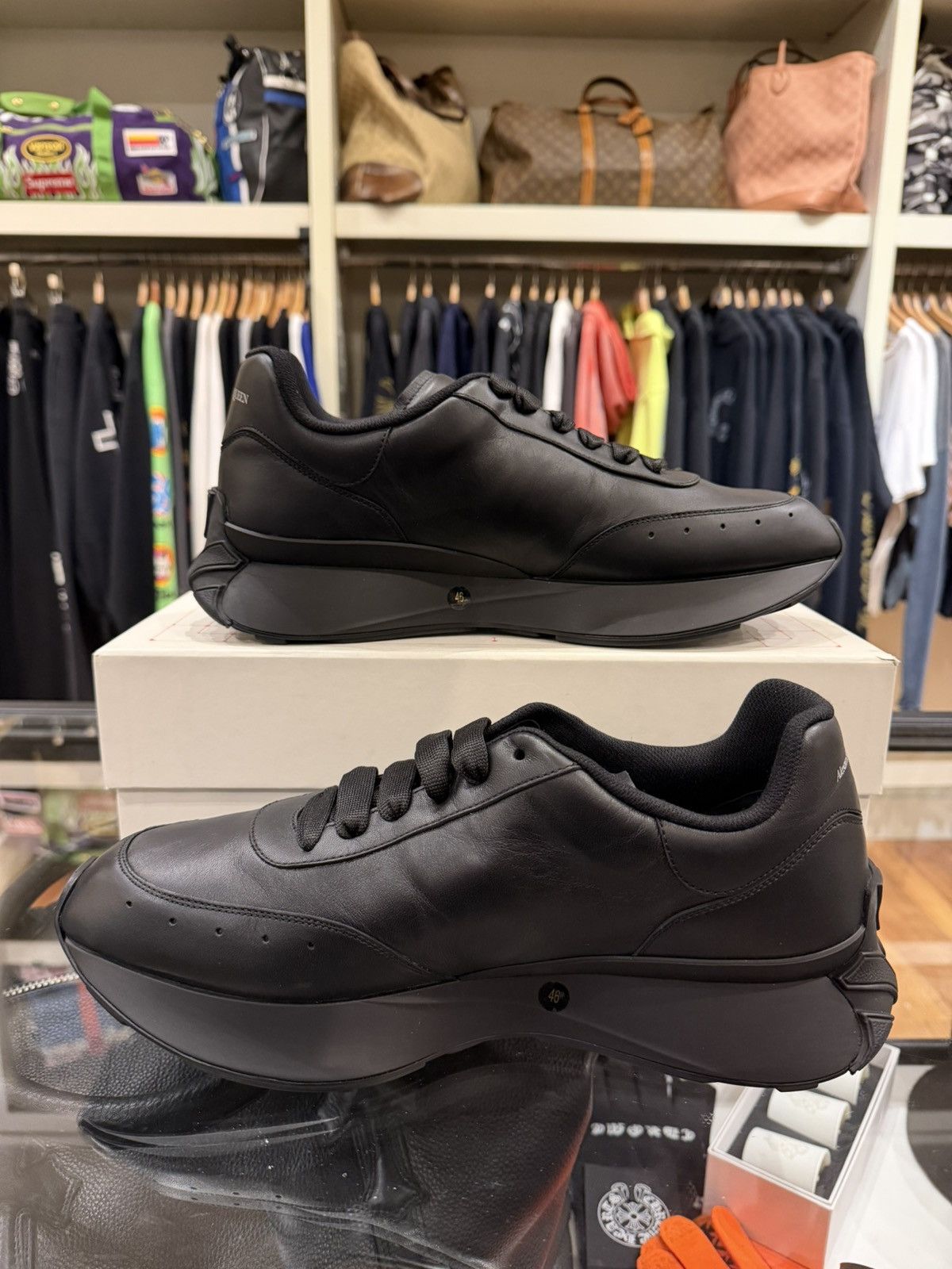 Alexander McQueen Alexander McQueen Spirit Runner Sneaker - Black Size US 13 / EU 46 - 2 Thumbnail
