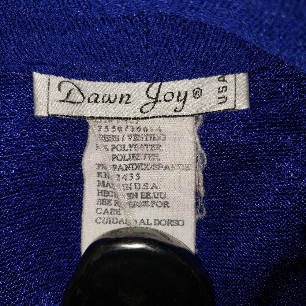 Designer CT500 Dawn Joy Royal Blue Sleeveless Faux wrap Dress S Size S / US 4 / IT 40 - 4 Thumbnail