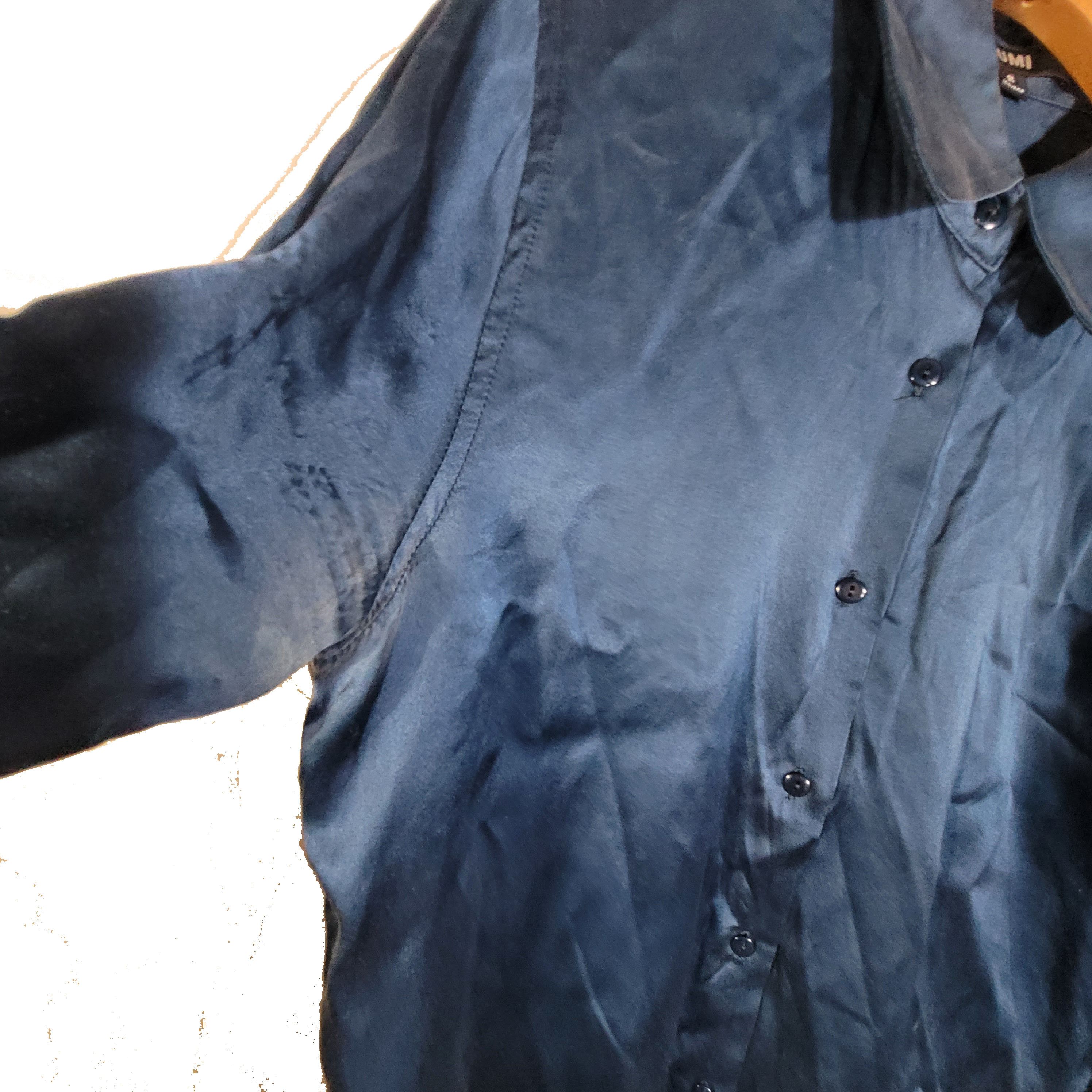 Other Women's Size S Satin 100% Silk Long Sleeve Shirt SAJ907 Size S / US 4 / IT 40 - 5 Thumbnail