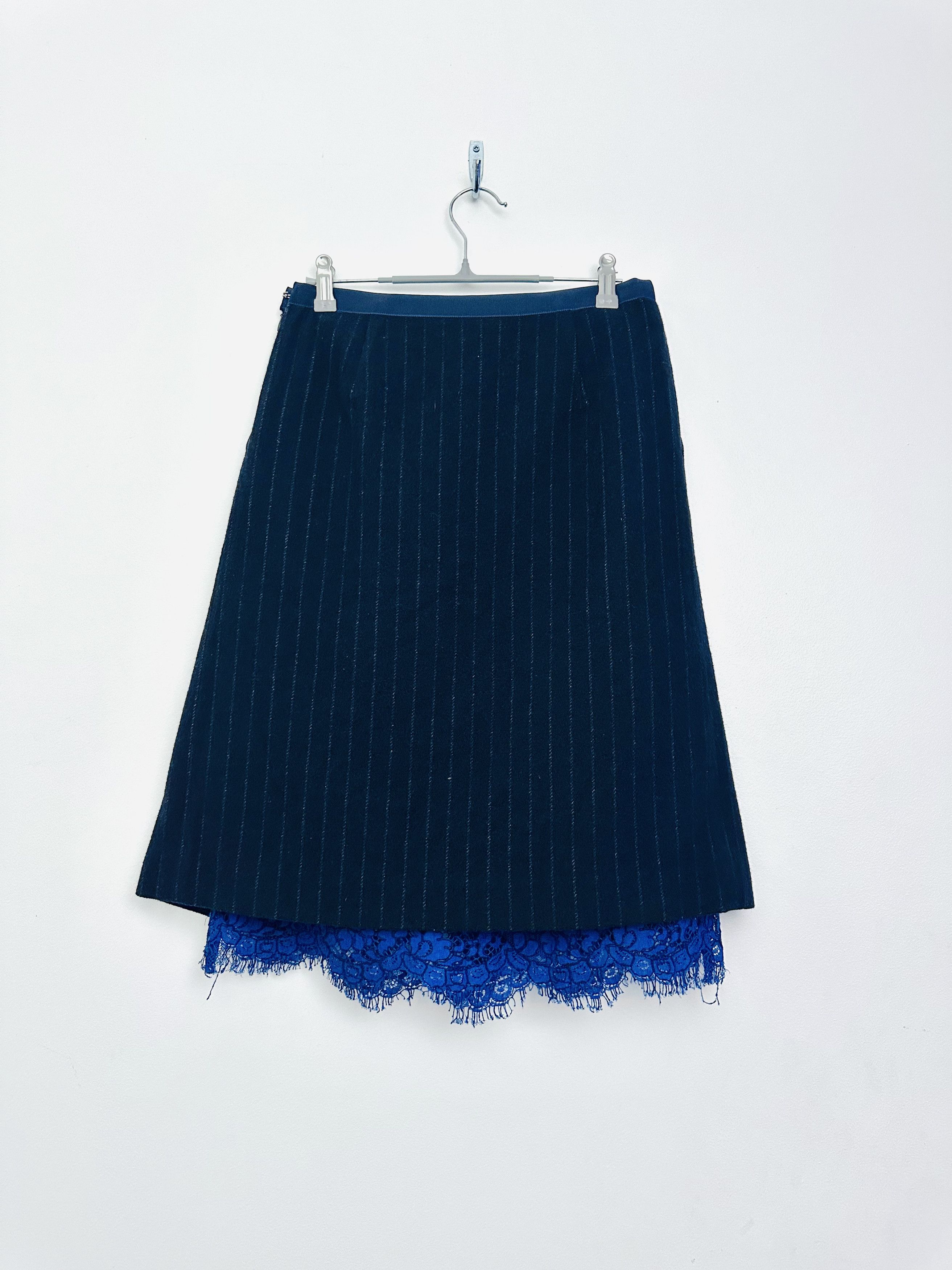 Sacai SACAI DECONSTUCTED LACE WOOL SKIRT Size 33" - 2 Thumbnail