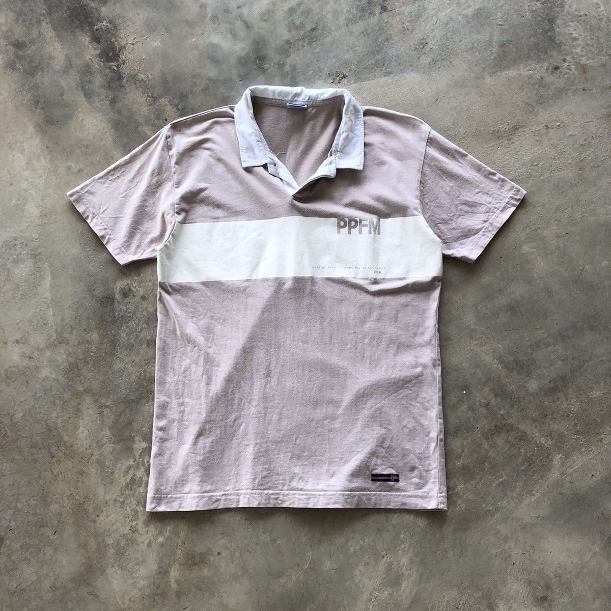 image of Ppfm Stripe Polo Shirt in Brown, Men's (Size Small)