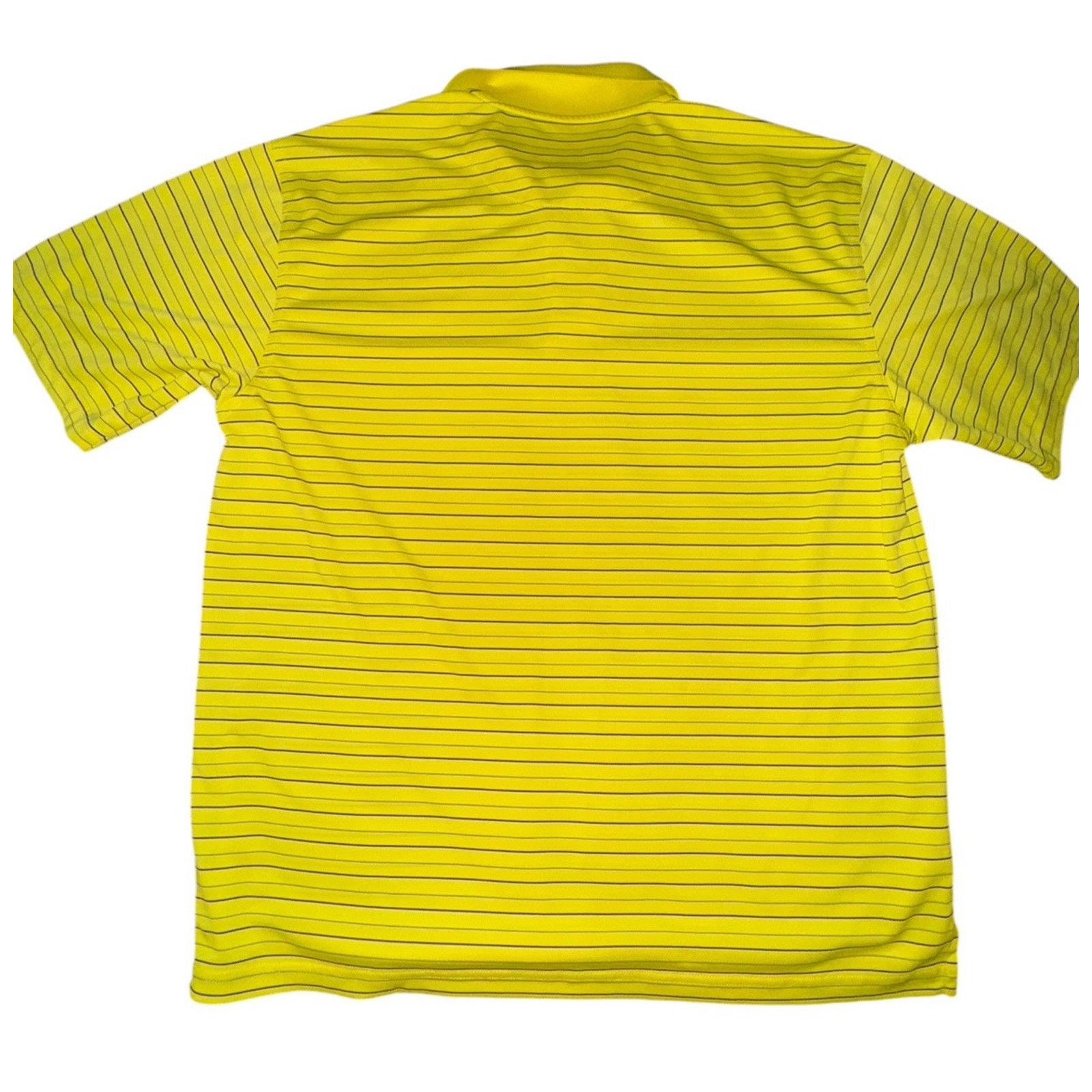 PGA Tour PGA Tour Men Striped Short Sleeve Polo Yellow SZ LARGE GOLF Size US L / EU 52-54 / 3 - 5 Thumbnail