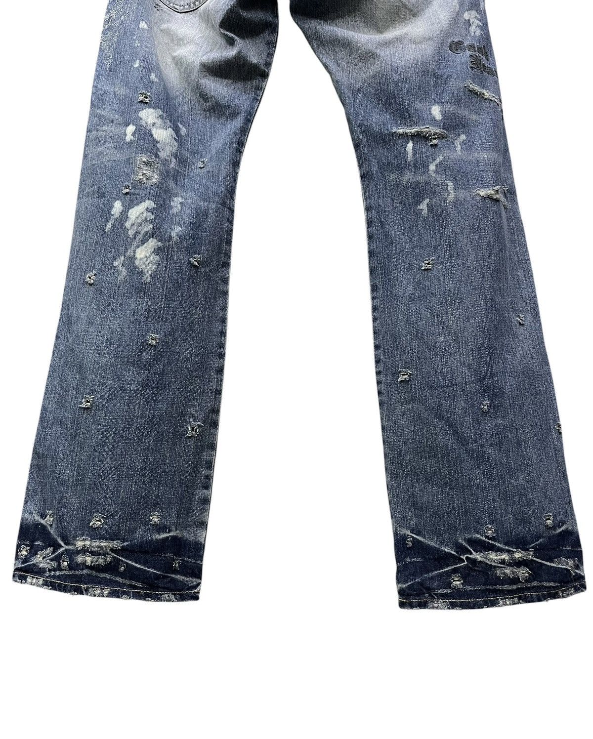 Cook Jeans Cook Jeans Fleur De Lis Grunge Distressed ERD Denim Size US 36 / EU 52 - 12 Thumbnail