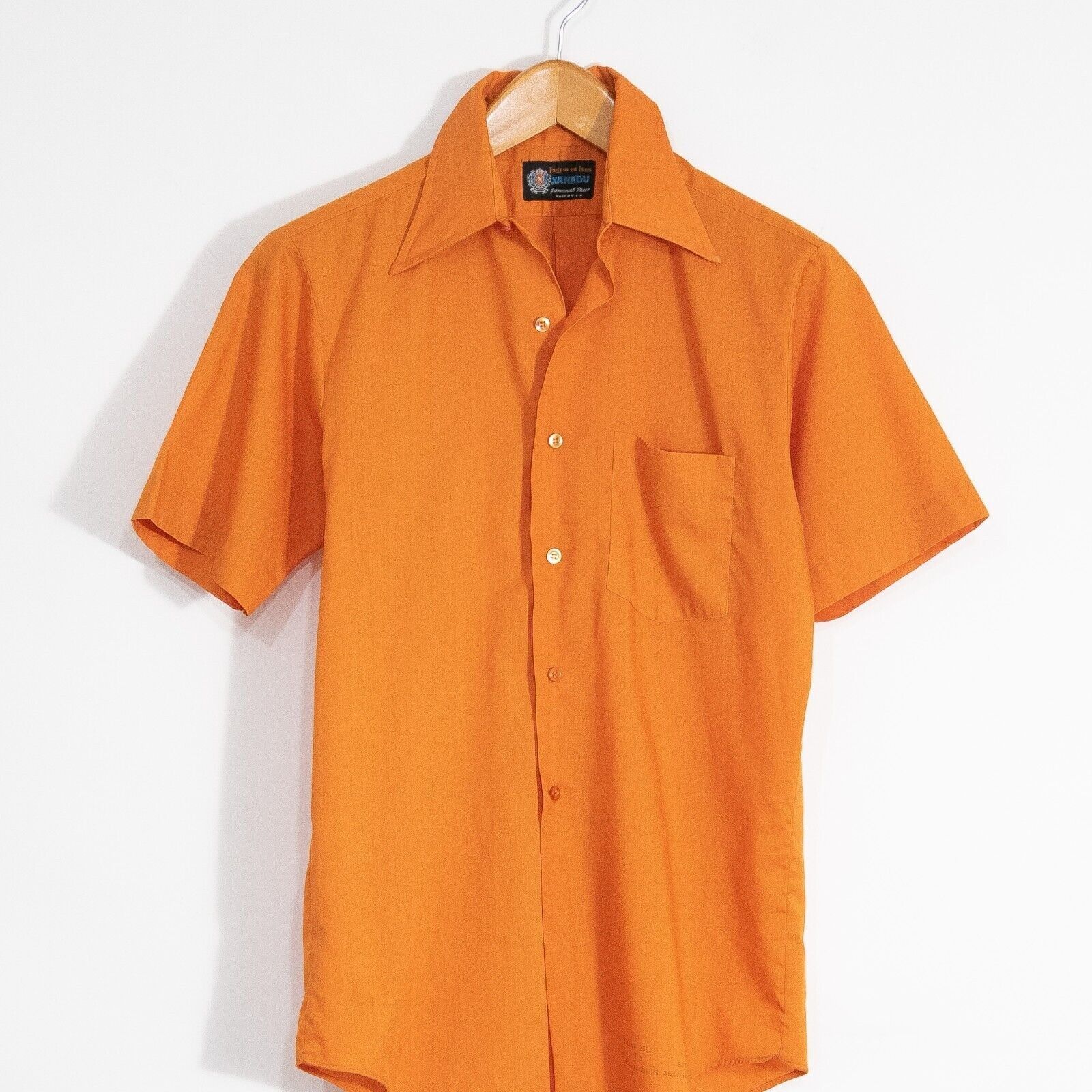 Fruit Of The Loom × Vintage Vintage 70s Fruit of the Loom Xanadu Button Shirt Men Sz 15 Size US M / EU 48-50 / 2 - 2 Thumbnail
