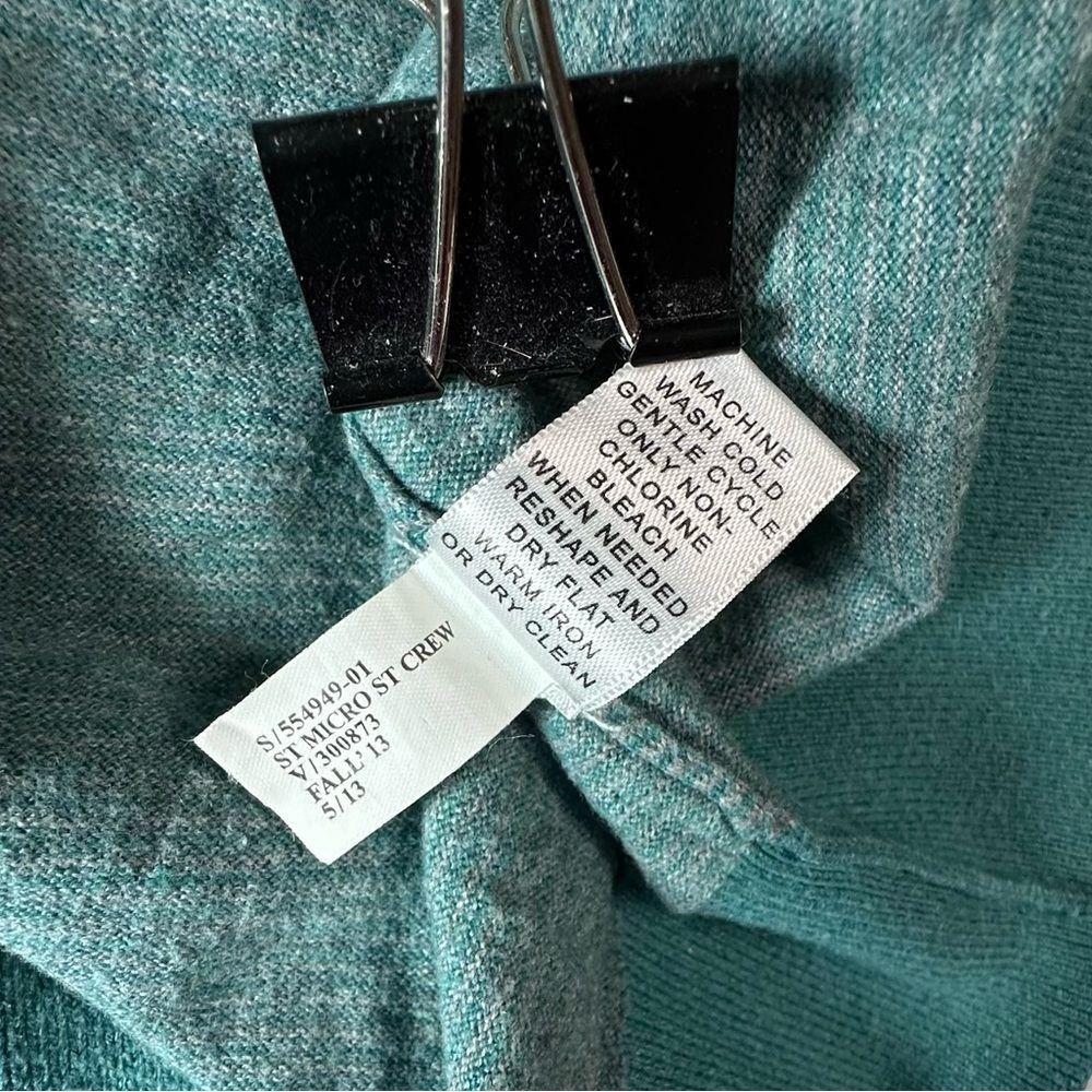 Banana Republic Banana Republic Pima Cotton blend teal striped crew neck swe Size US S / EU 44-46 / 1 - 9 Thumbnail