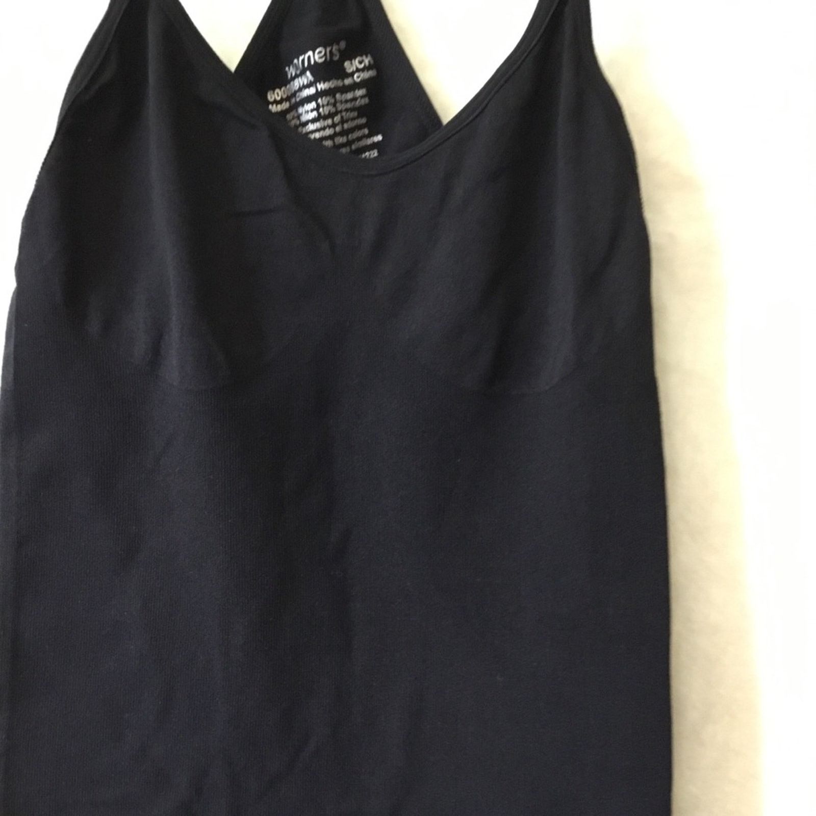Other Warner's Black Strappy Racerback Shapewear Top Size ONE SIZE - 5 Thumbnail