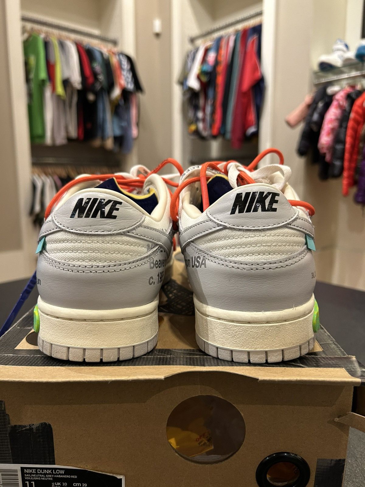 Nike × Off-White Nike Dunk Low ‘Off-White Lot 23’ Size US 11 / EU 44 - 3 Thumbnail