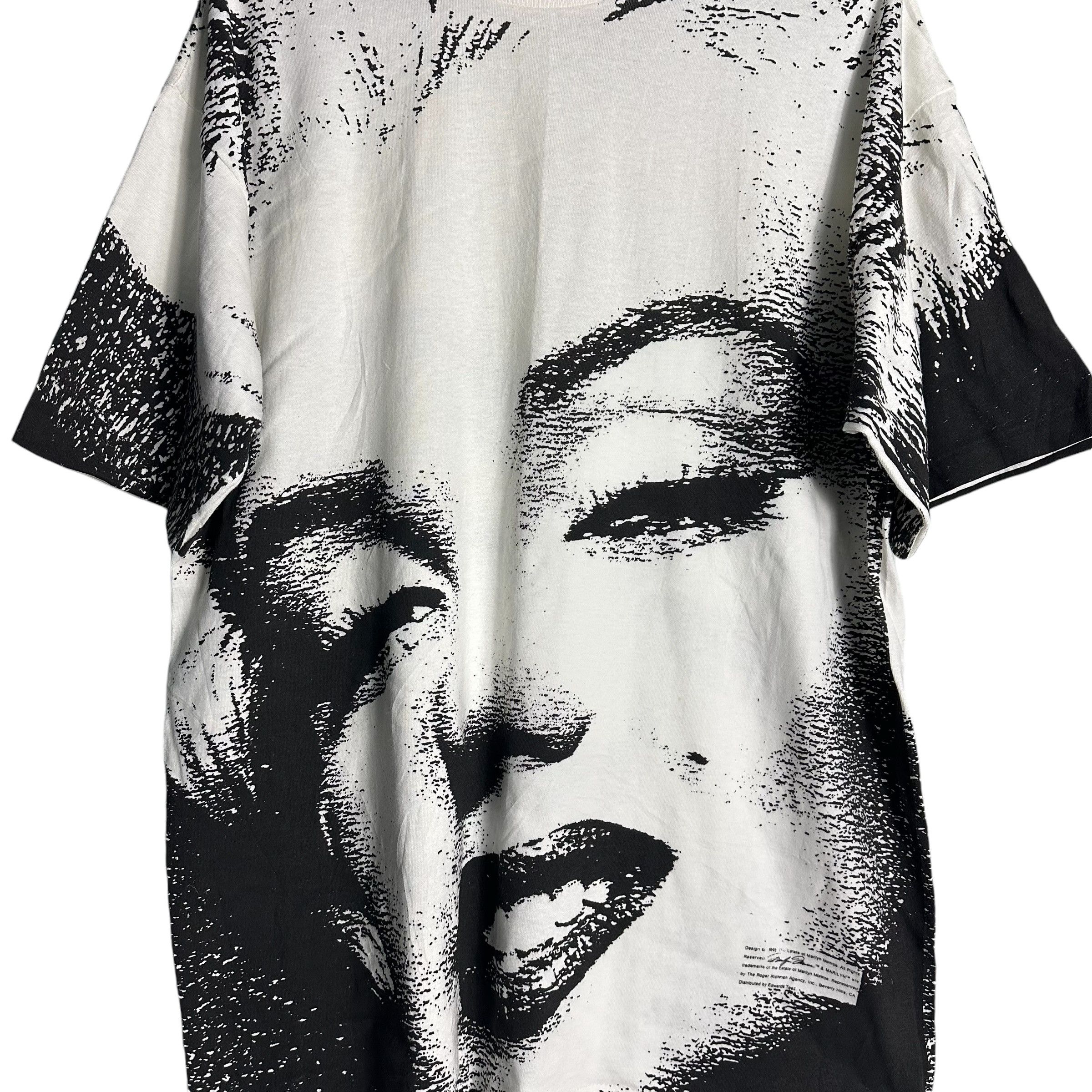 Band Tees 🔥RARE🔥Vintage Marilyn Monroe Big Face All Print T-shirt Size US XL / EU 56 / 4 - 2 Thumbnail