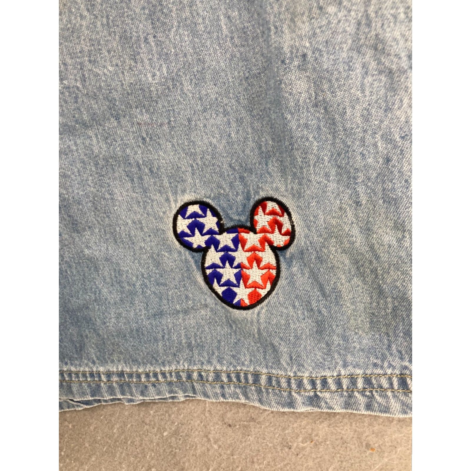 Mickey Unlimited Mickey Unlimited Women's Skort 11 Blue Denim Embroidered Casual 90s Cartoon Size 32" / US 10 / IT 46 - 7 Thumbnail