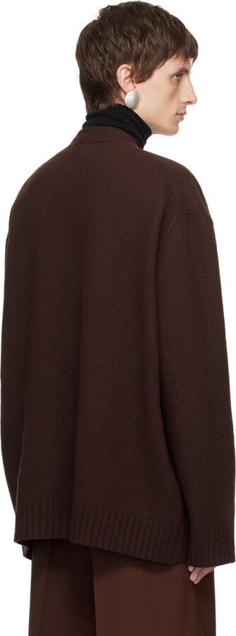 Jil Sander o1y1124 Cardigan in Burgundy Size US M / EU 48-50 / 2 - 3 Thumbnail