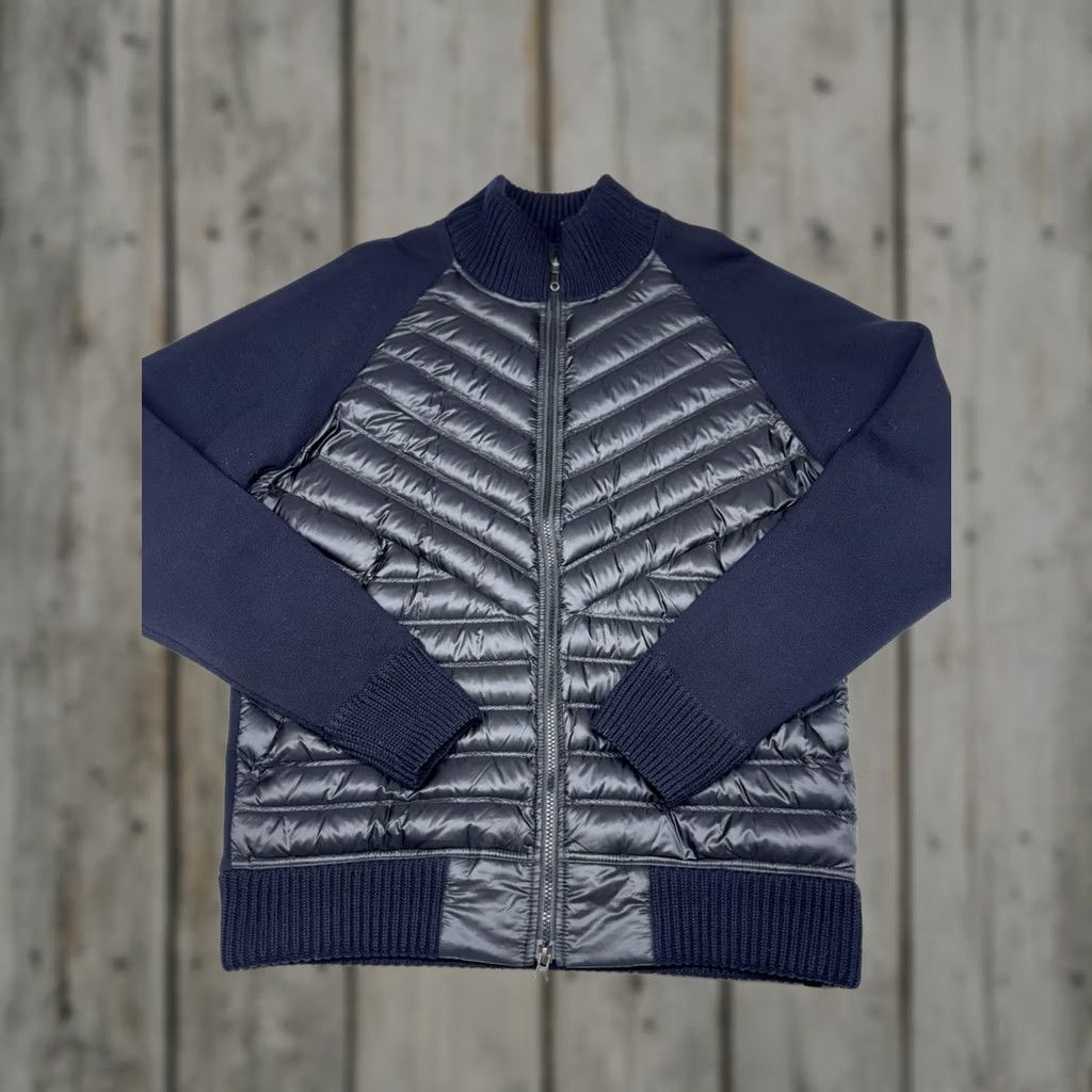 Lululemon Lululemon Knowlton Hybrid Wool Sweater Goose Down Navy Puffer Jacket Mens L Jacket Zip Blue Wool Down Puffer Mens L Size US L / EU 52-54 / 3 - 1 Thumbnail