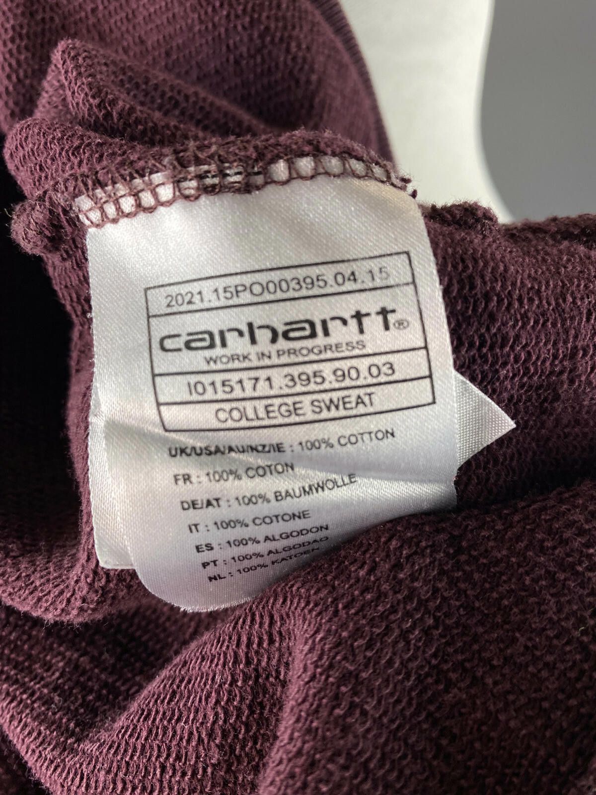Carhartt Men Carhartt Burgundy Big Logo Long Sleeve Sweater Size XS Size US XS / EU 42 / 0 - 9 Thumbnail