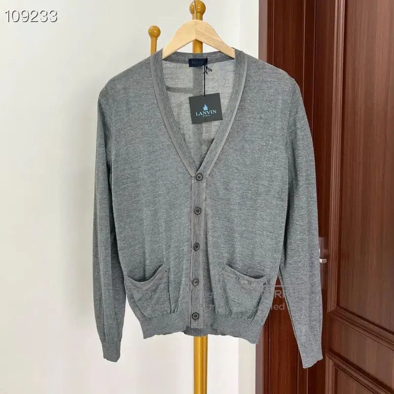 Lanvin Lanvin Gray Men's Wool Sweater . Size US M / EU 48-50 / 2 - 1 Thumbnail